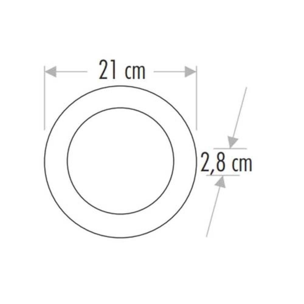 CATA 18W Sıva Üstü LED Panel Yuvarlak Siyah Kasa 3200K CT-5235G
