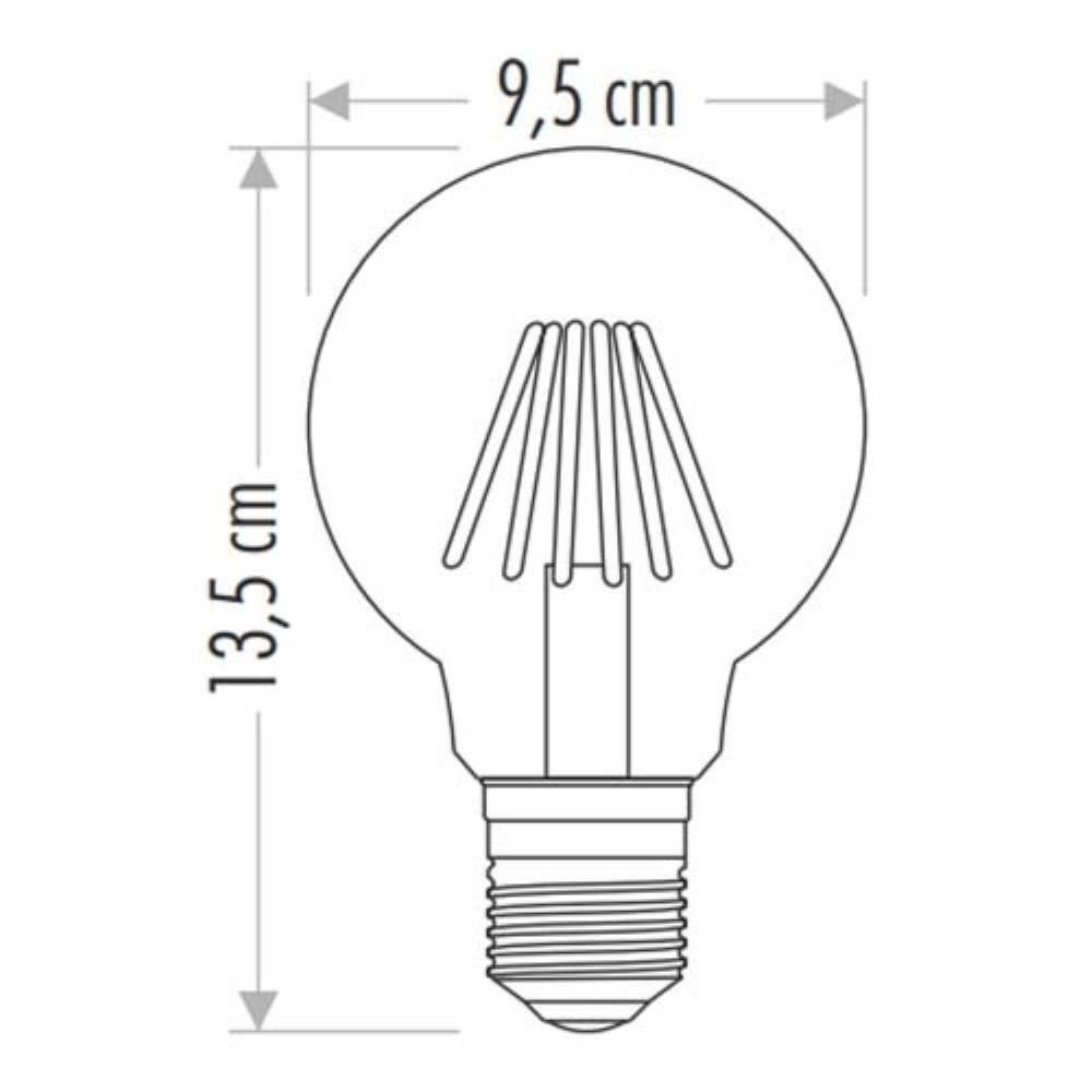 CATA 6W Rustik LED G90 Glop Ampul E27 Amber CT-4286