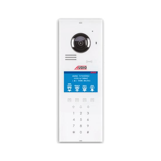 AUDIO 003007 Bus Plus 4.3" Ekranlı Zil Paneli (Dokunmatik Butonlu) Beyaz