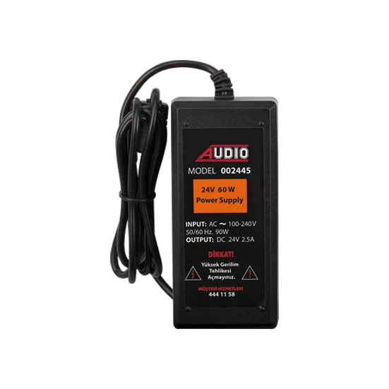 AUDIO 002445 Bus Plus Video Yükseltici Bus Plus 24v 60 Watt Power Supply – Beyaz Şase