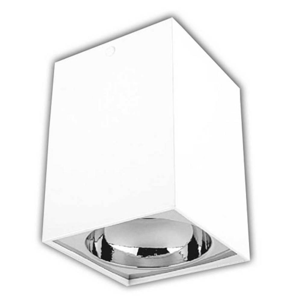 CATA Bergama Sıva Üstü Armatür GU10 Beyaz Platin Kare CT-5420BP