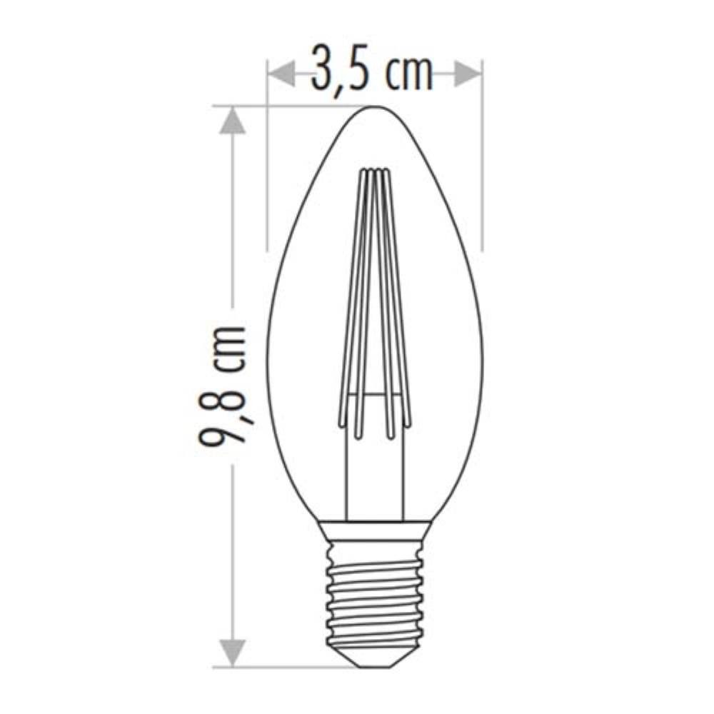CATA 4W Rustik LED Buji Ampul E14 Amber CT-4280