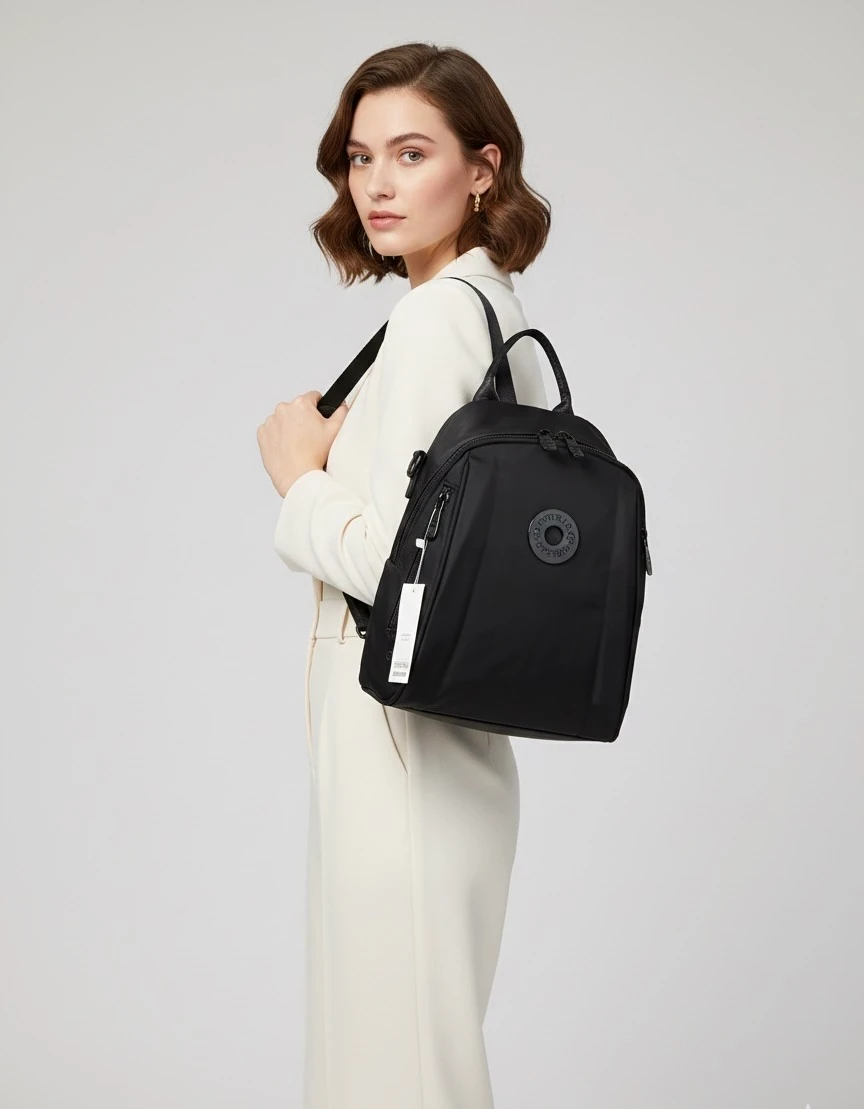 Chıbao Paraşüt Kumaş, İthal Sırt Çantası - Siyah