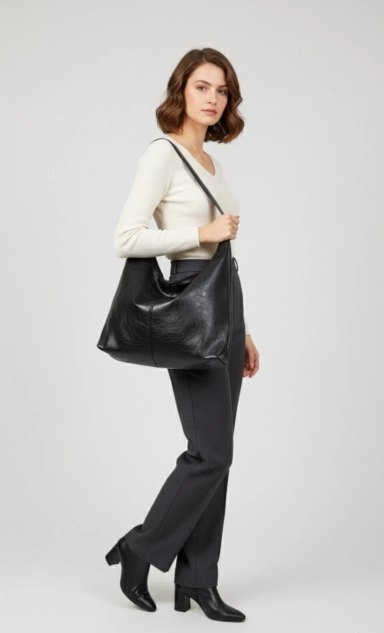 Moda~ Yumuşak Deri Omuz Çantası