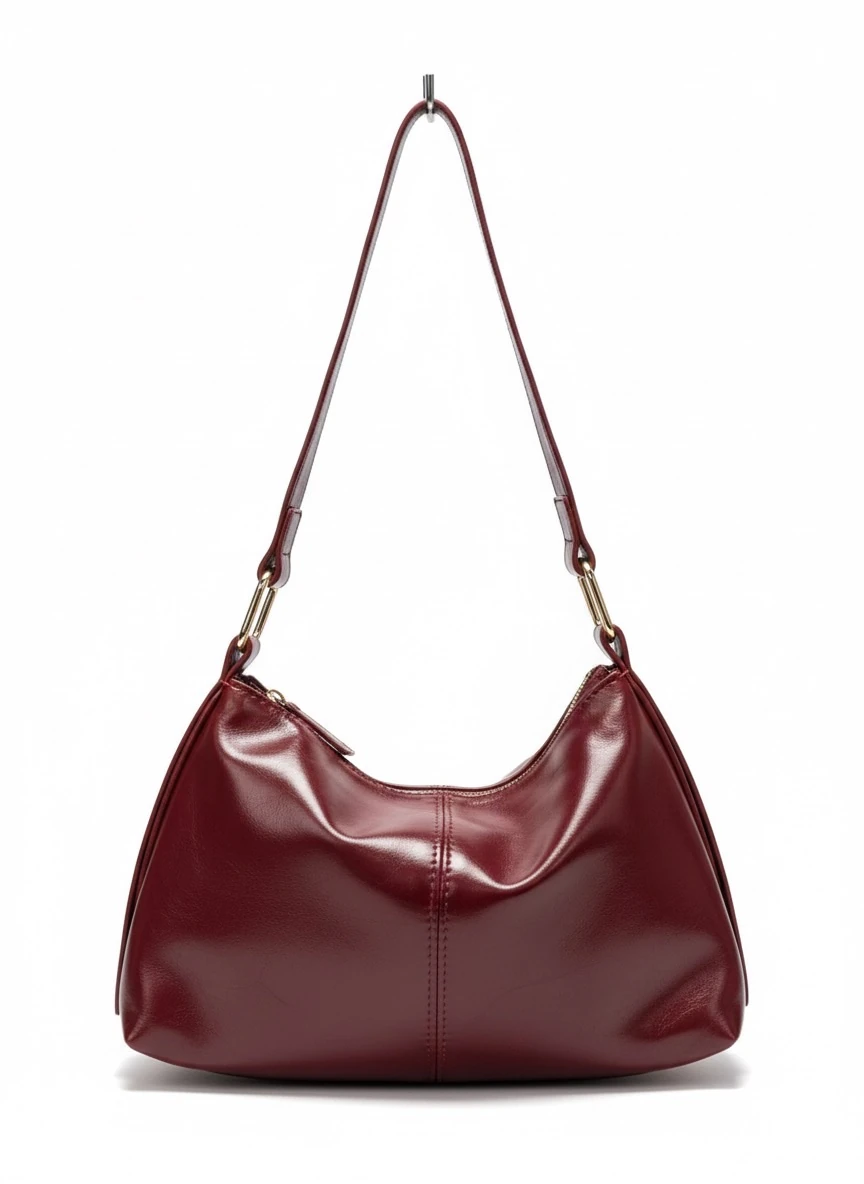 🎗️Moda~ Baget model çanta - Bordo