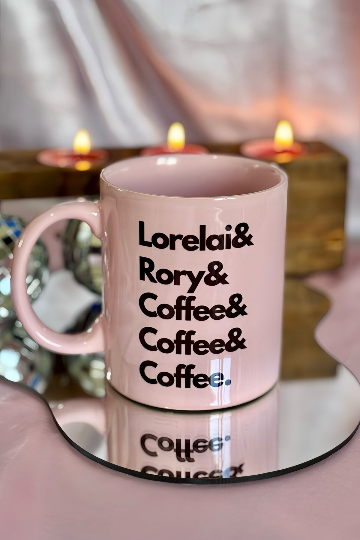 Gilmore Girls Lorelai & Rory & Coffee Pembe Kupa