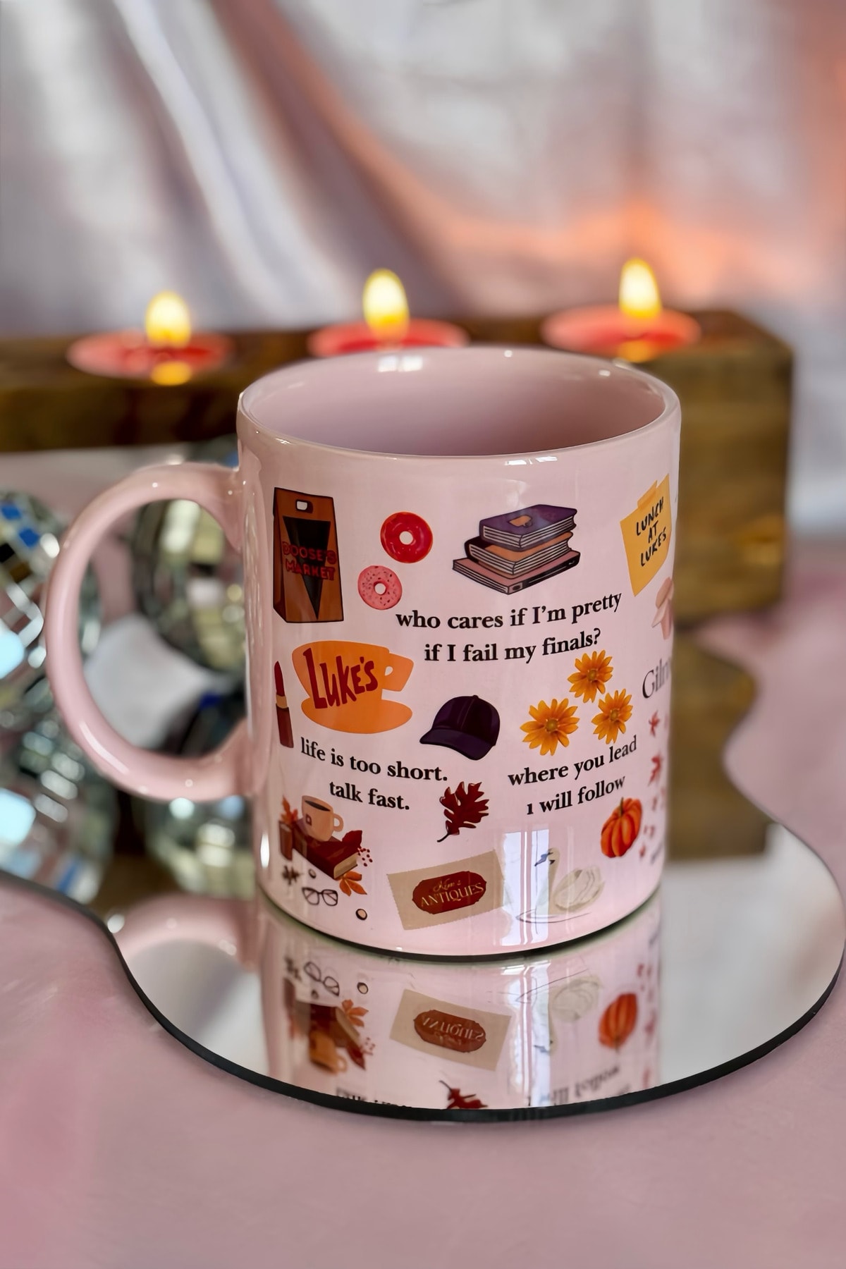 Gilmore Girls Pembe Büyük Kupa
