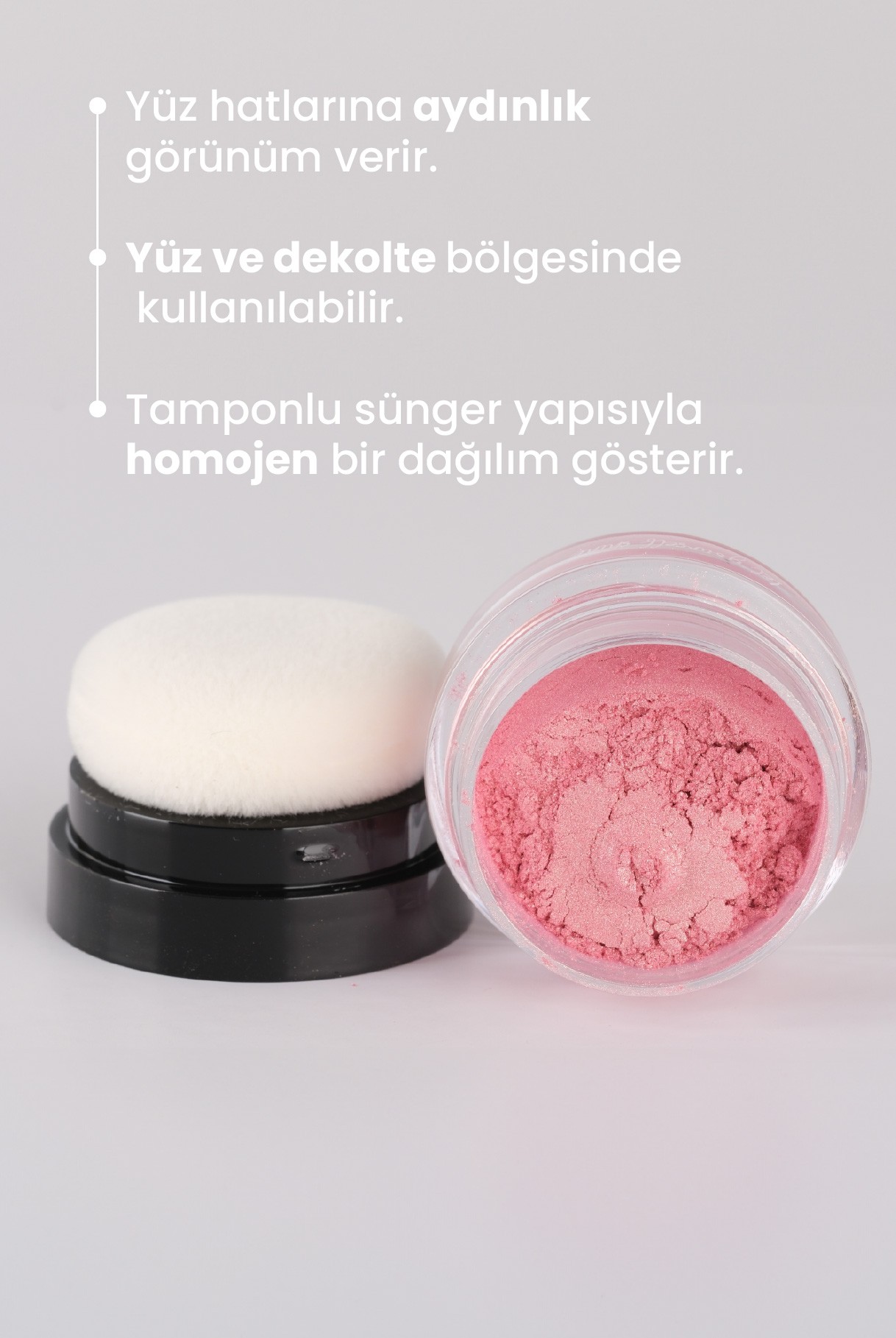 Sparkle Powder Shinny Pink Çok Amaçlı Toz Işıltılı Aydınlatıcı %100 Doğal