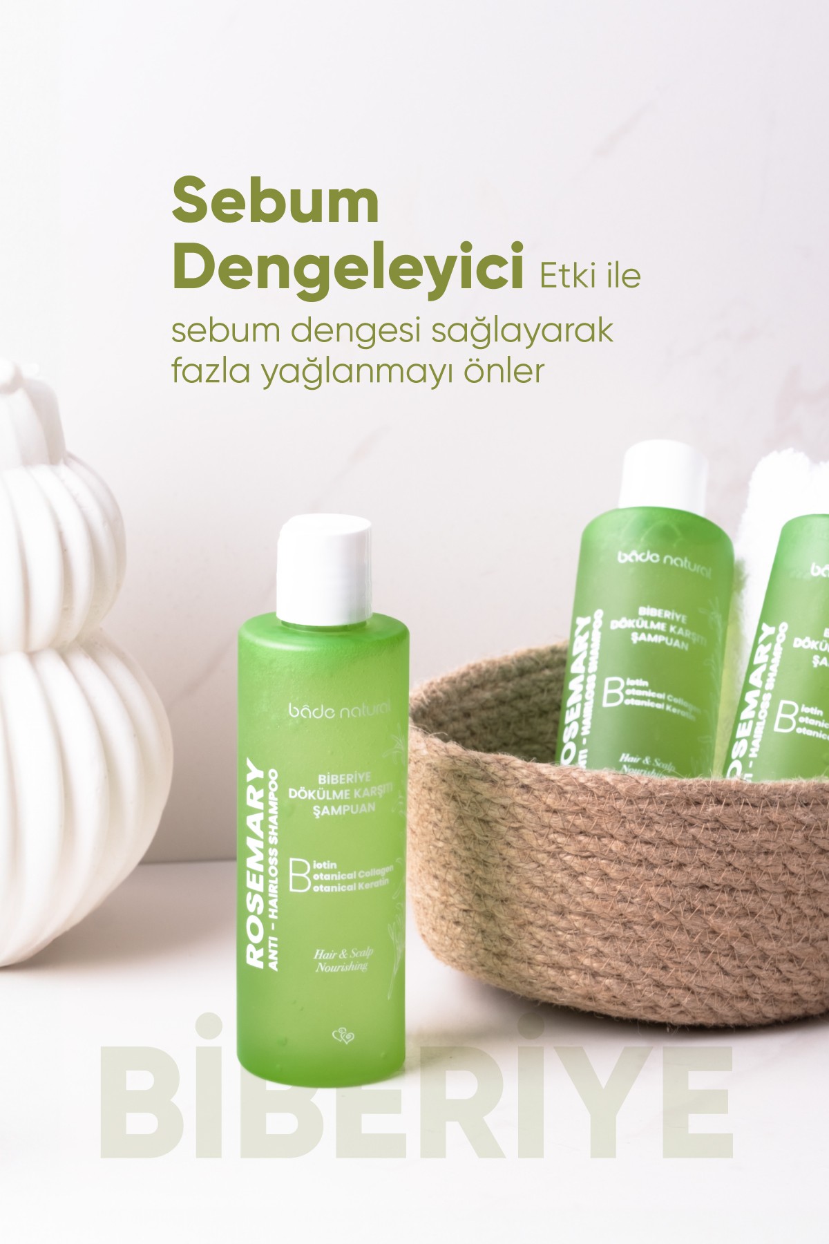 Biberiye, Biotin, Keratin ve Kolajen Complex Saç Dökülmesi Karşıtı Bakım Şampuanı 200 ml