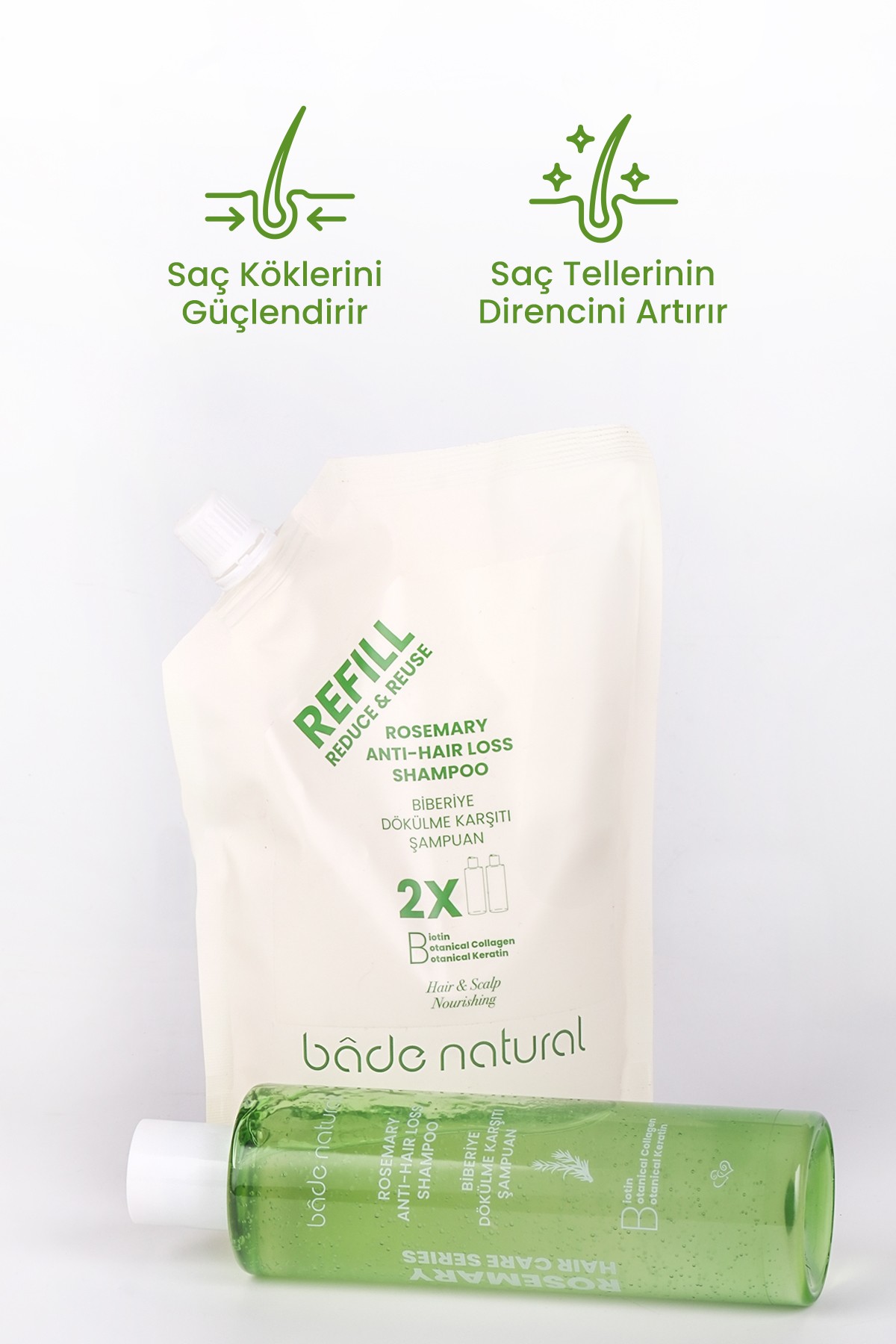 Biberiye Saç Dökülmesi Karşıtı Bakım Şampuan Refill Paket 500 ml