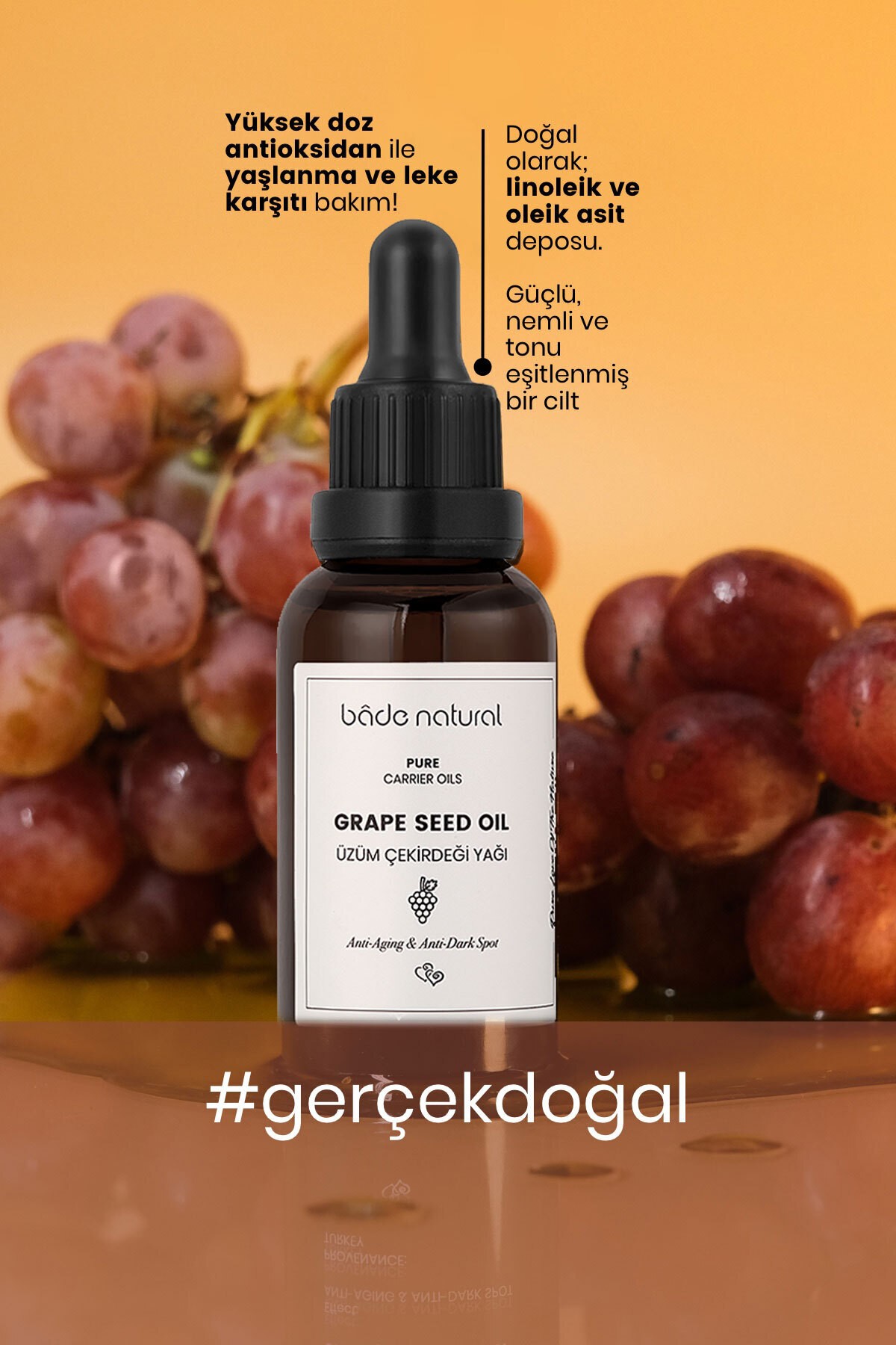 Üzüm Çekirdeği Yağı Soğuk Sıkım %100 Saf 30 ml