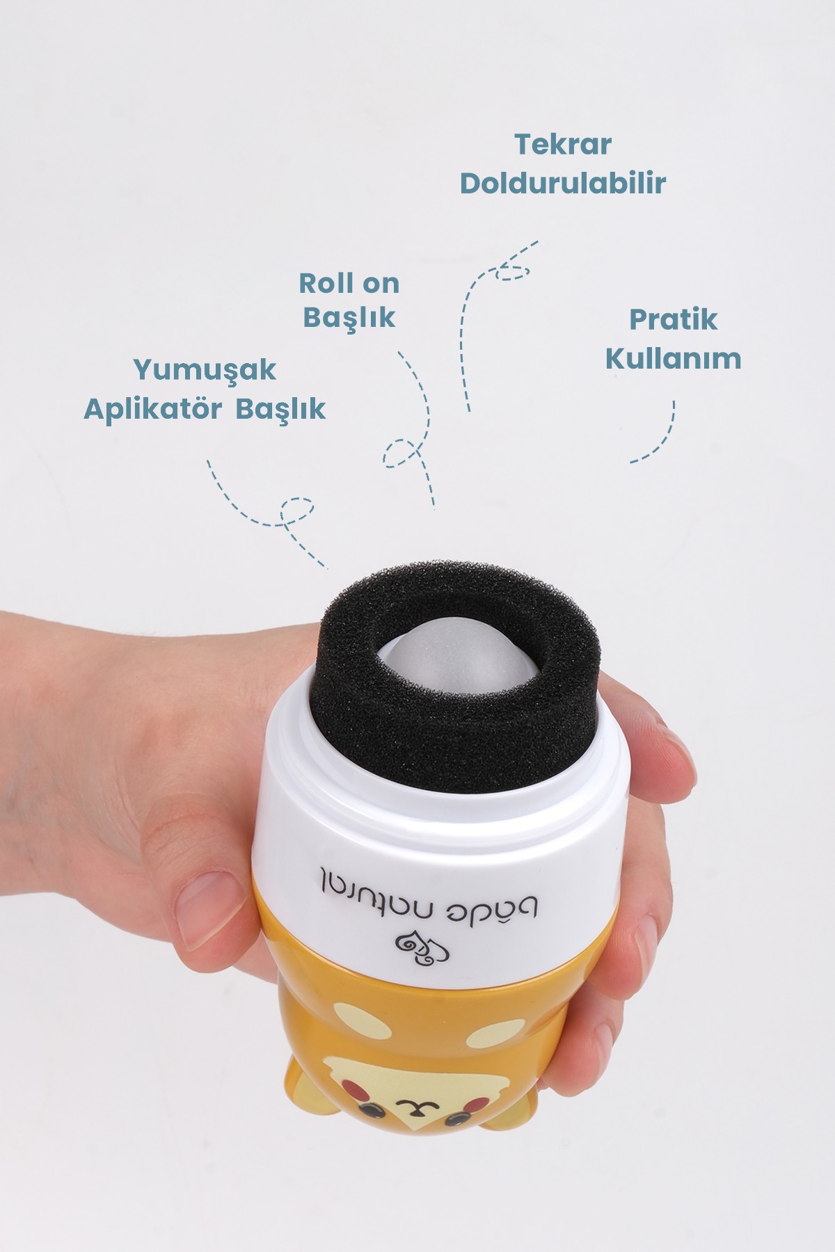 Çocuk Güneş Koruyucu Losyon 50+ SPF %100 Doğal Refill Paket + Kedi Figürlü Aplikatör Set