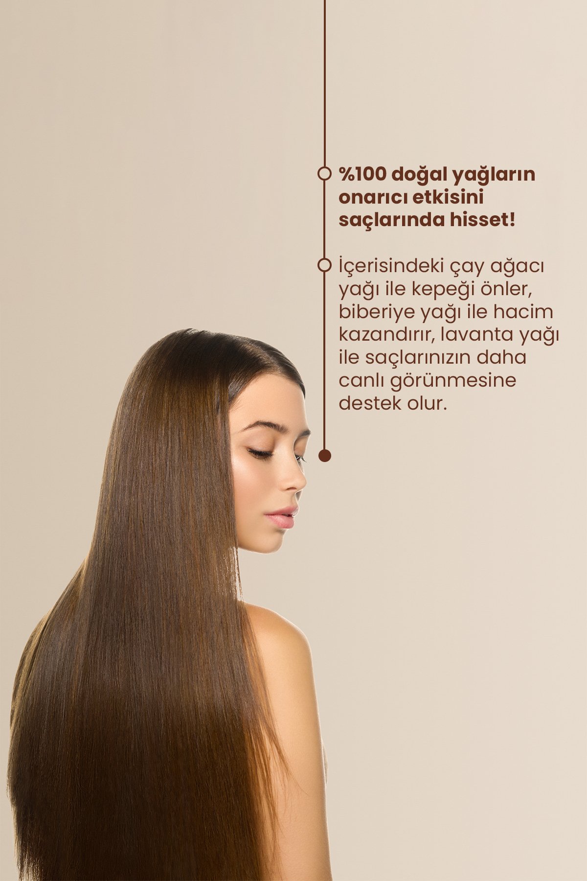 Yıpranmış Saçlara Özel Güçlendirici ve Besleyici %100 Doğal Saç Bakım Yağı 100 ml