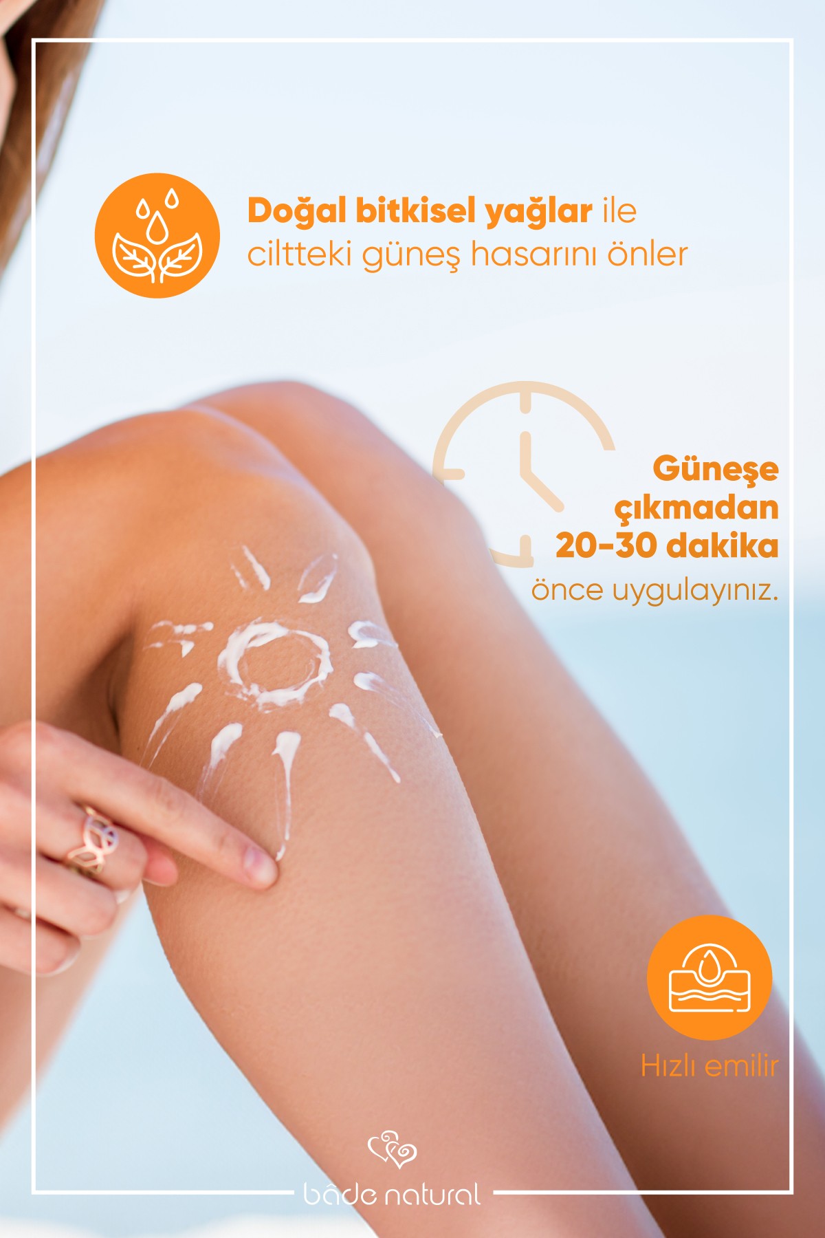 50 SPF Güneş Koruyucu Yüz ve Vücut Sütü 100 ml