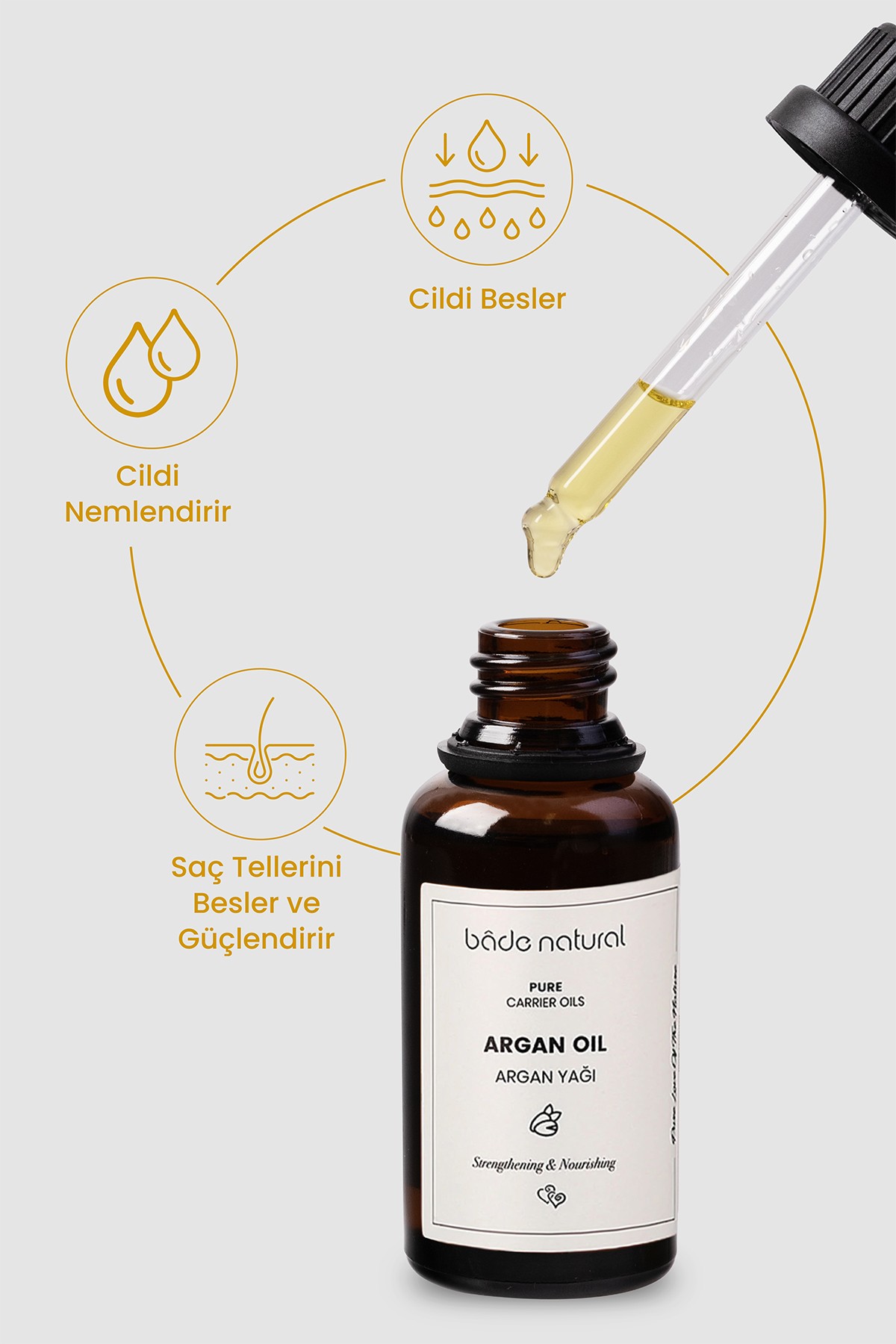 Argan Yağı Soğuk Sıkım %100 Saf 30 ml