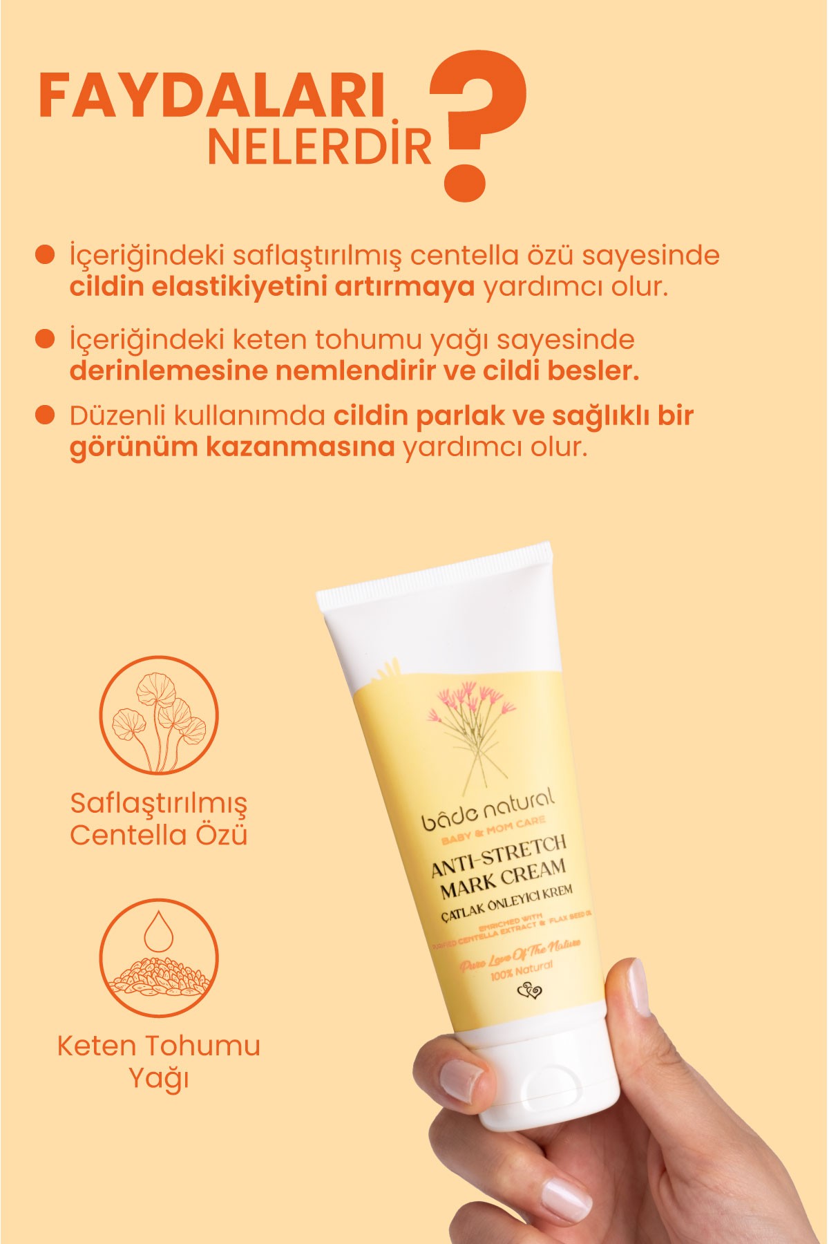 Çatlak Önleyici ve Nemlendirici %100 Doğal Vücut Kremi 100 ml