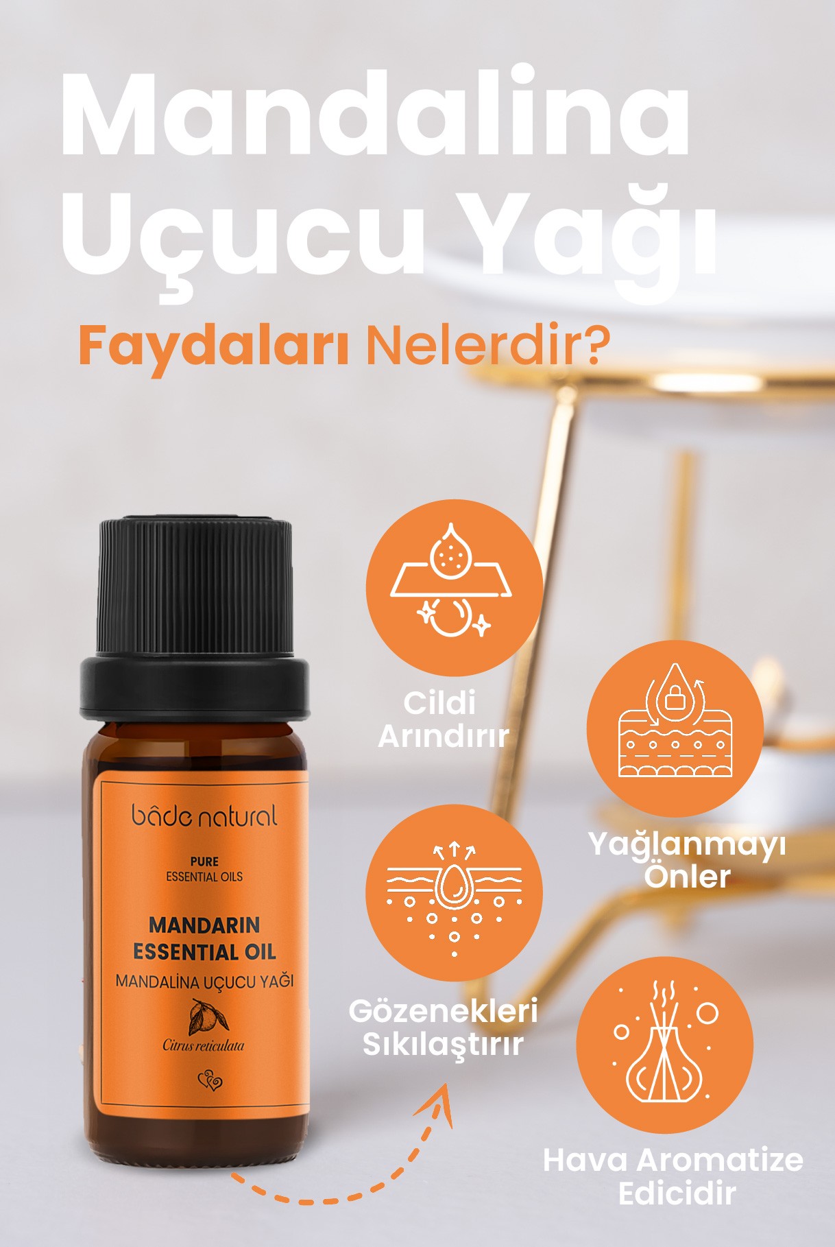 Mandalina Uçucu Yağı %100 Saf 10 ml