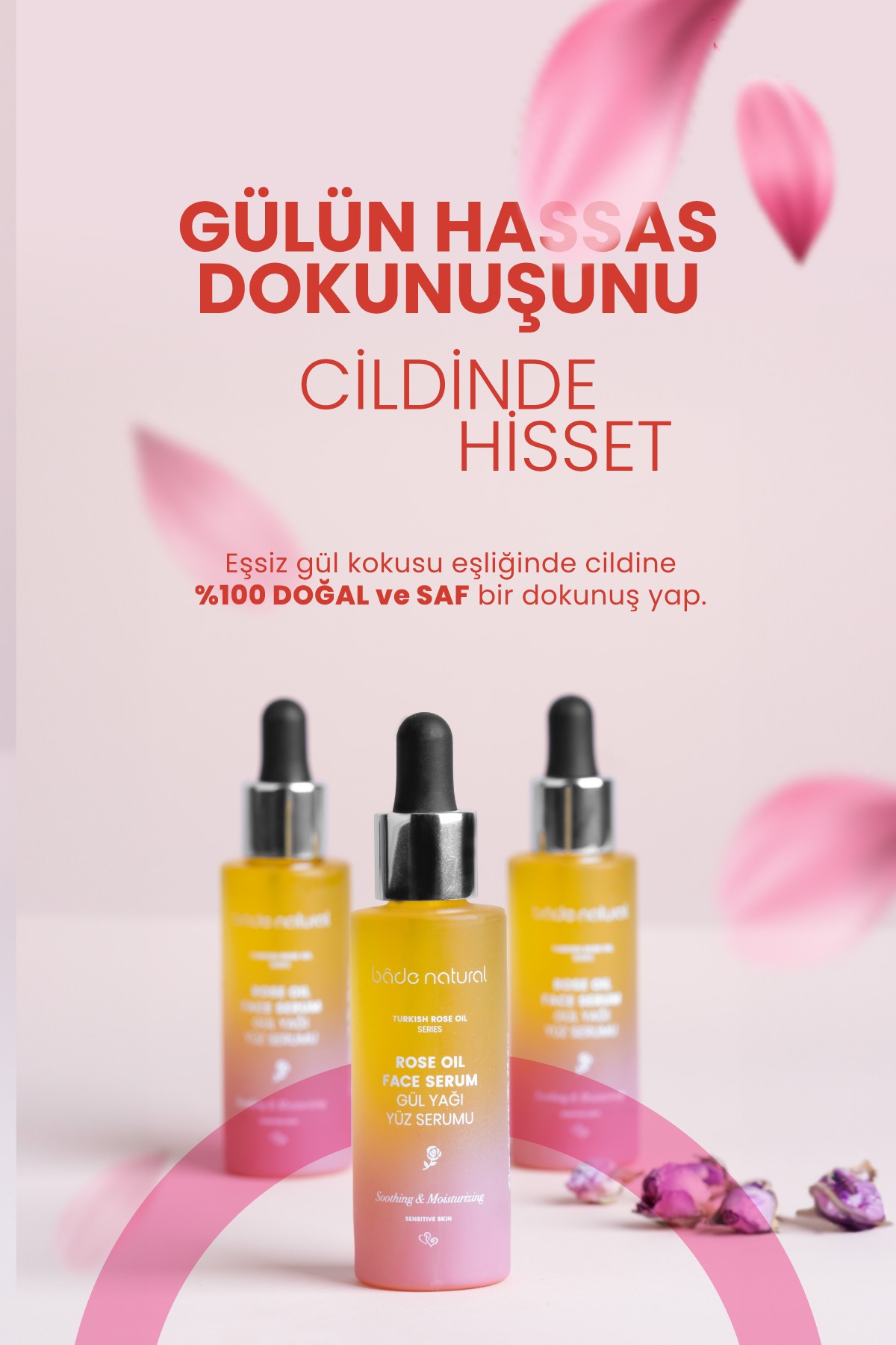 Gül Yağı Rahatlatıcı ve Antioksidan Yüz Serumu 30 ml