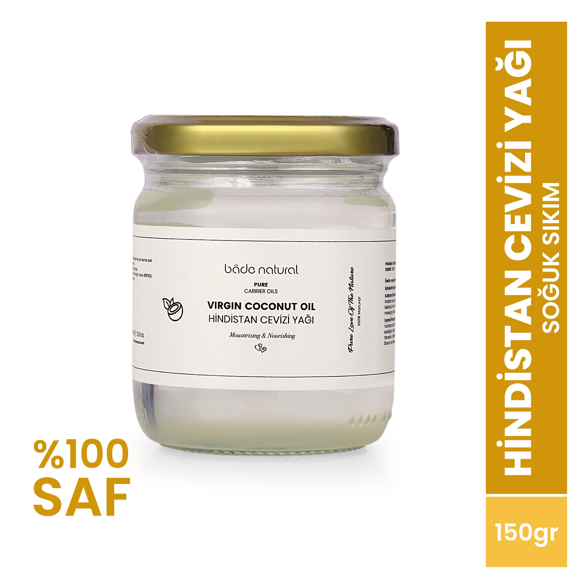 Hindistan Cevizi Yağı Soğuk Sıkım %100 Saf 150 g