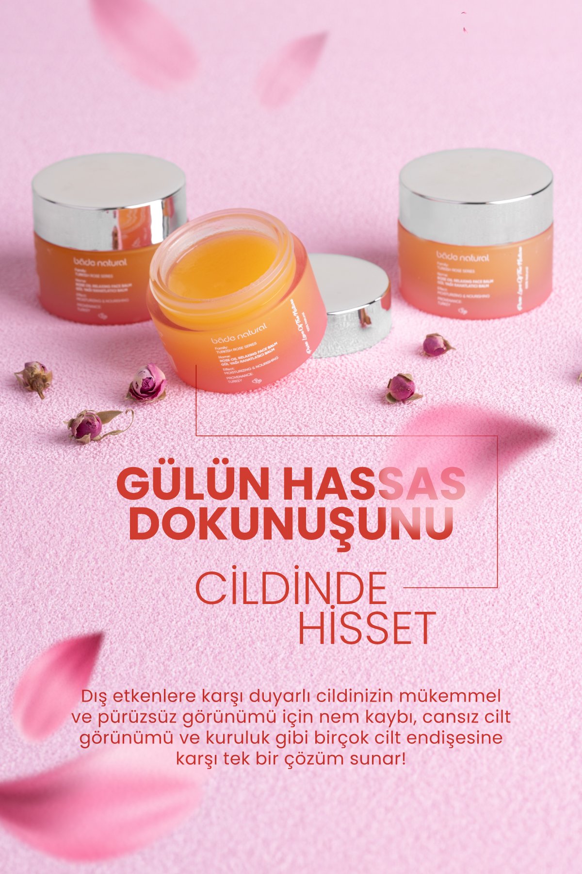 Gül Yağı Rahatlatıcı ve Antioksidan Yüz Balmı 50 ml