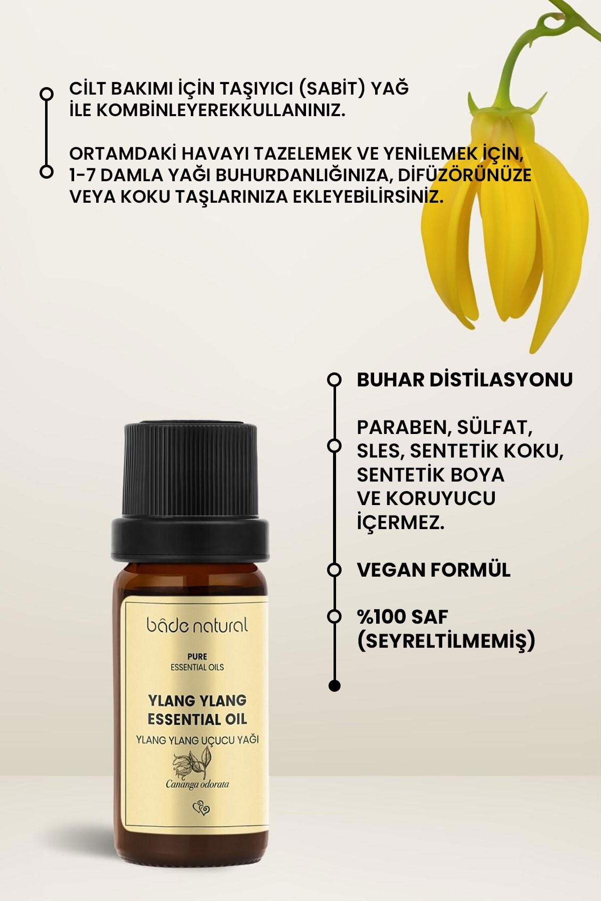 Ylang Ylang Uçucu Yağı %100 Saf 10 ml