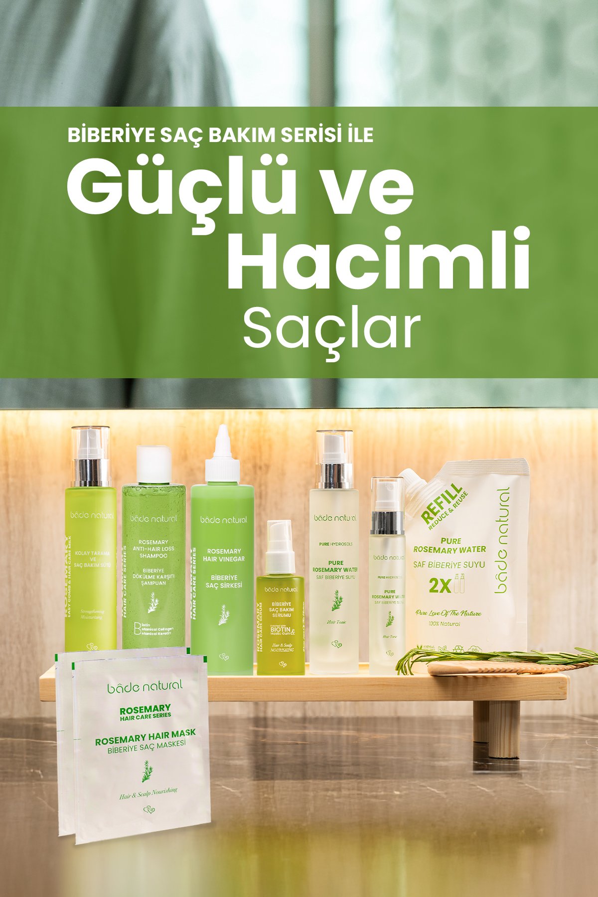 Biberiye Suyu Güçlendirici Saç Toniği Dökülme Karşıtı %100 Doğal ve Saf 30 ml
