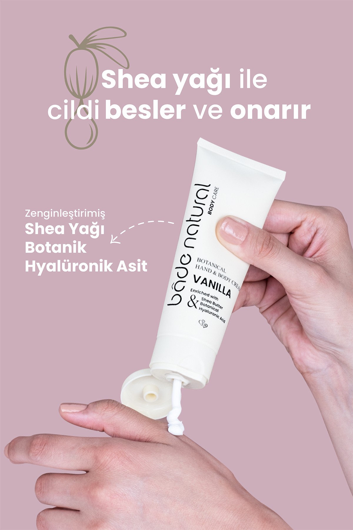 Vanilya Bitkisel El ve Vücut Kremi %100 Doğal ve Vegan 75ml