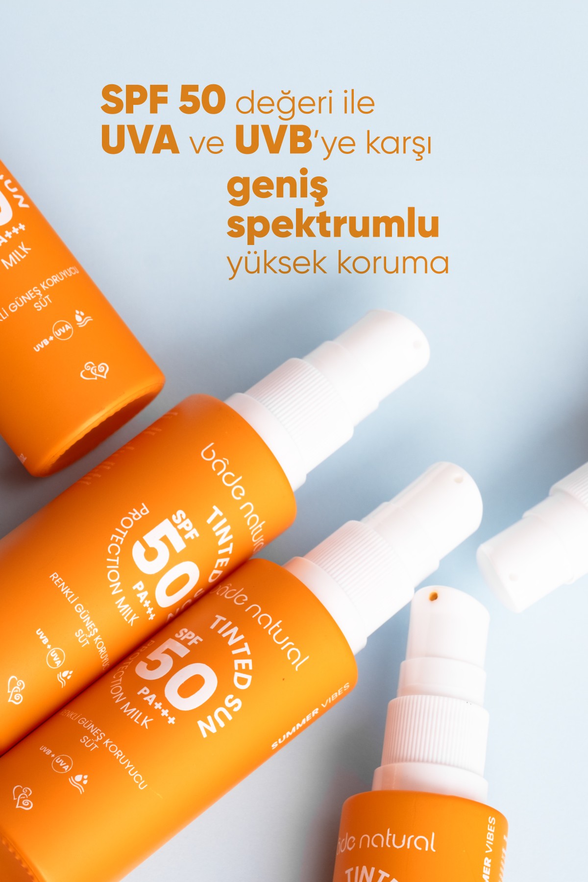 50 SPF Renkli Güneş Koruyucu Süt 30 ml