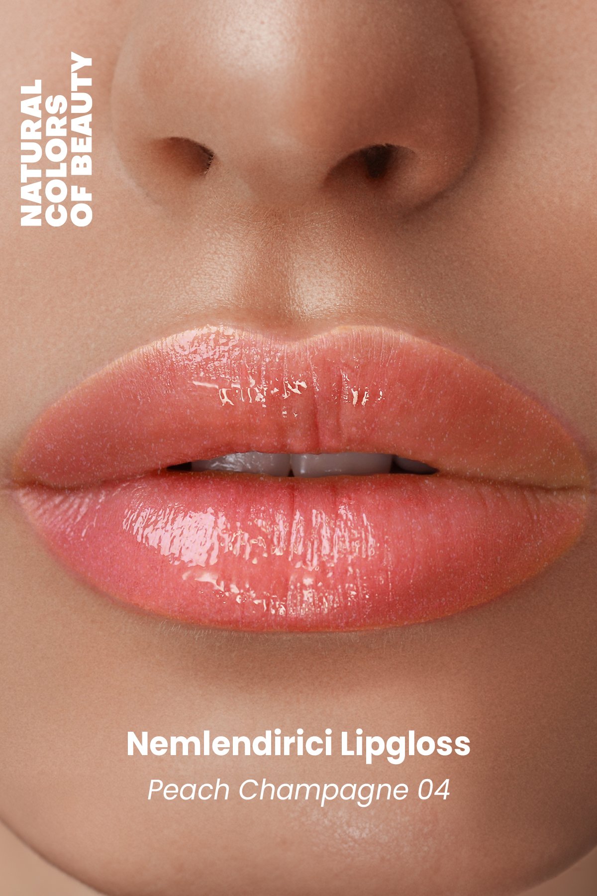 Nemlendirici Lipgloss Peach Champagne 04 Dudak Parlatıcısı %100 Doğal