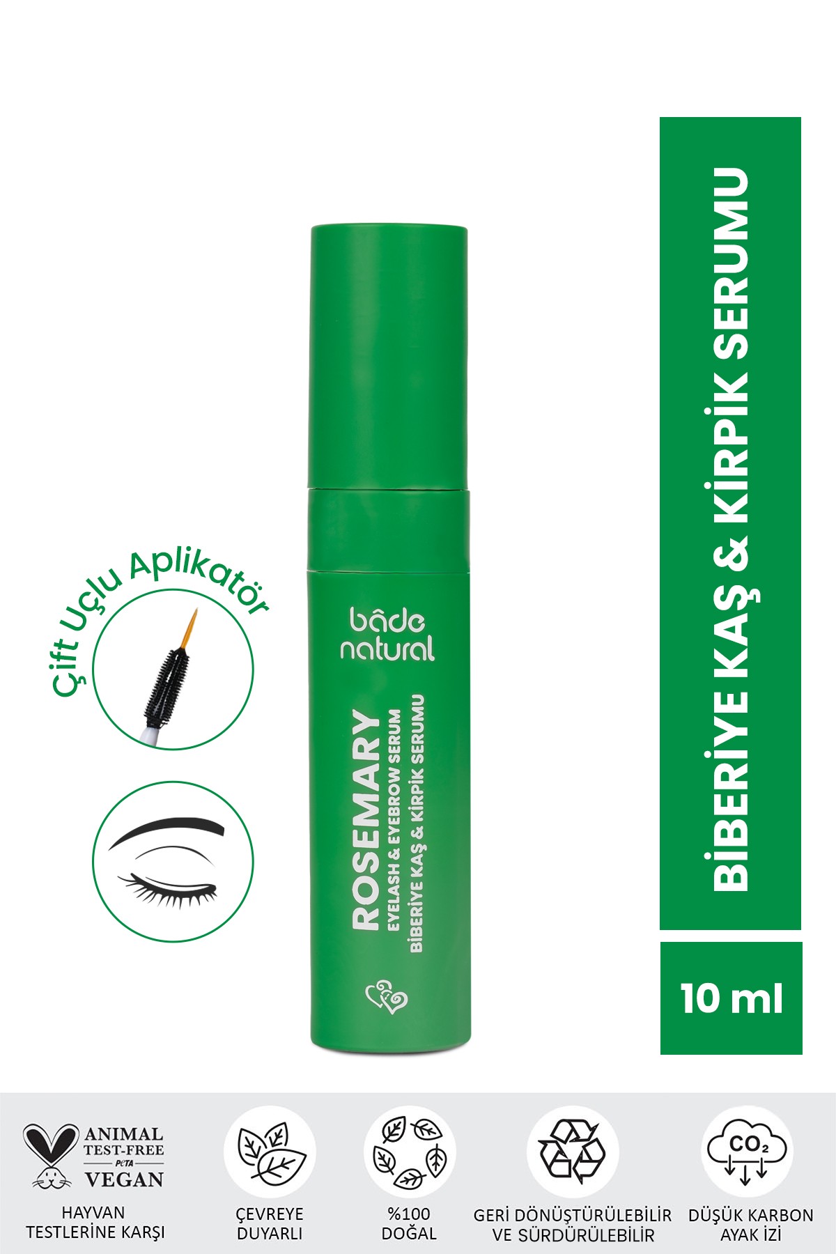 Biberiye Yağı Kaş Kirpik Bakım Serumu Besleyici ve Güçlendirici 10 ml