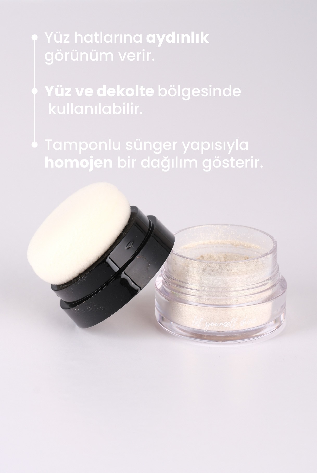 Sparkle Powder White Pearl Çok Amaçlı Toz Işıltılı Aydınlatıcı %100 Doğal