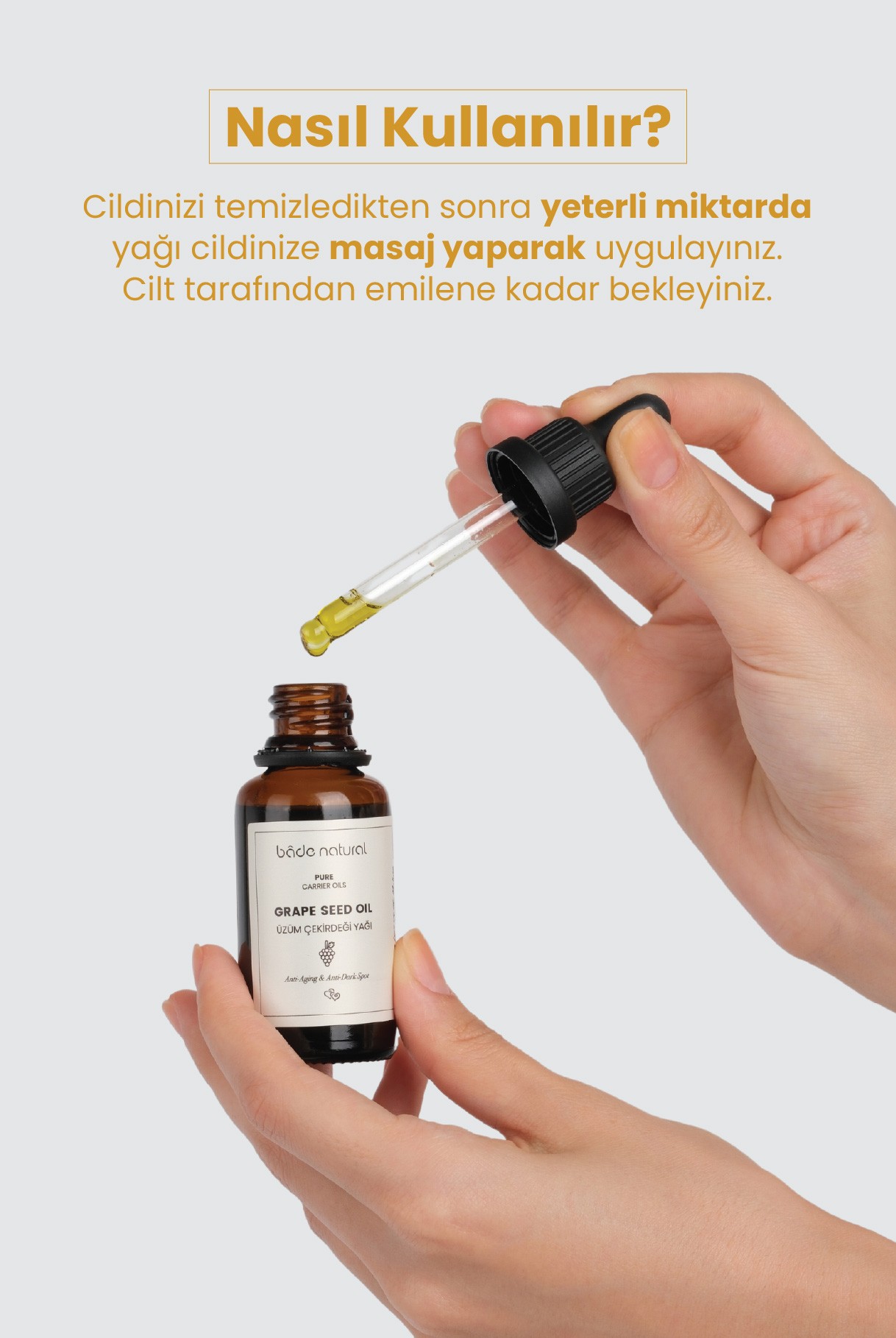 Üzüm Çekirdeği Yağı Soğuk Sıkım %100 Saf 30 ml