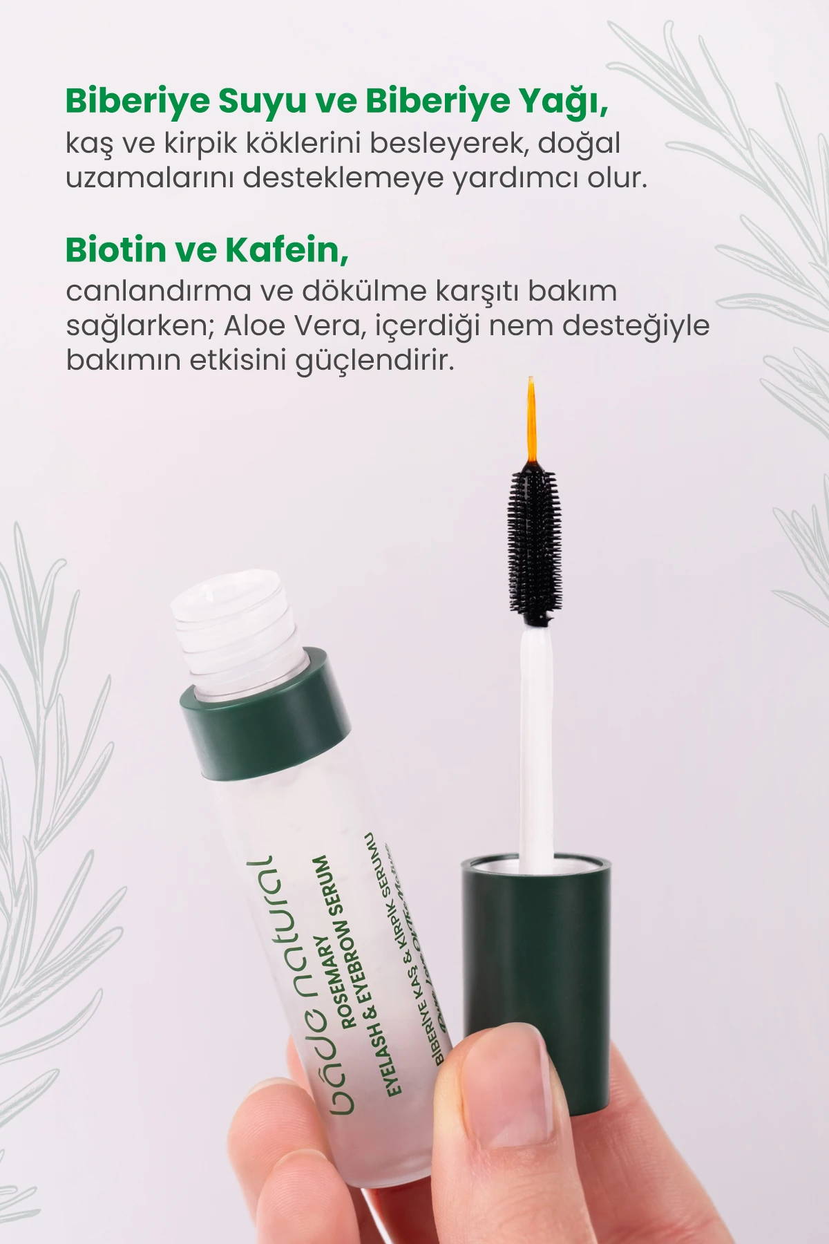 Biberiye Yağı Kaş Kirpik Bakım Serumu Besleyici ve Güçlendirici 10 ml