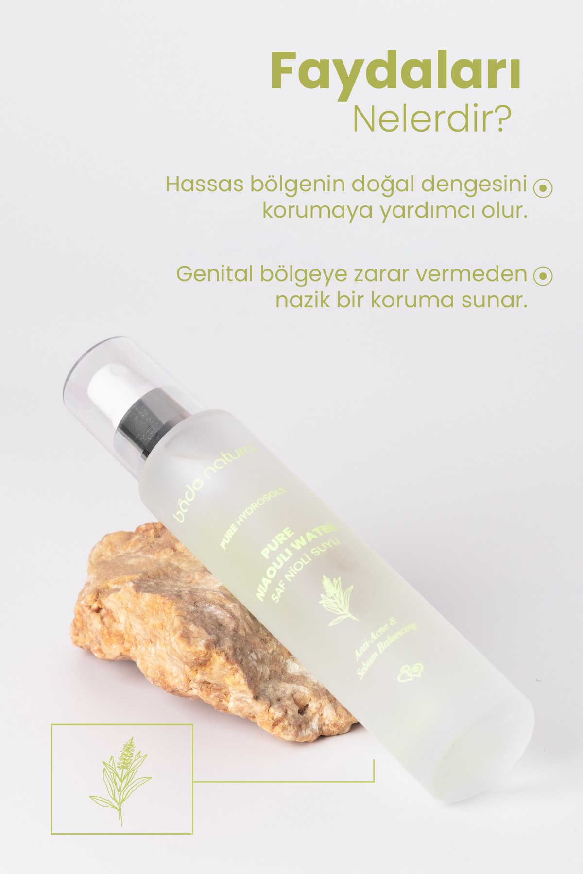 Nioli Suyu Kötü Koku Önleyici İntim Bakım Spreyi %100 Doğal 100 ml
