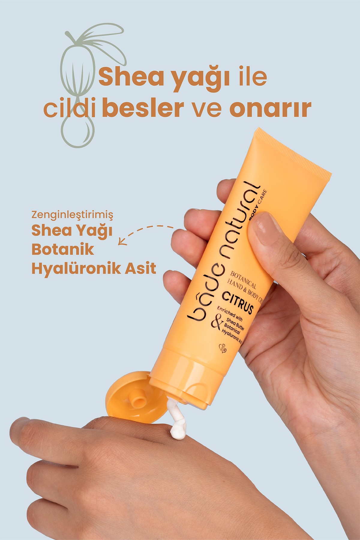 Citrus Bitkisel El ve Vücut Kremi %100 Doğal ve Vegan 75ml