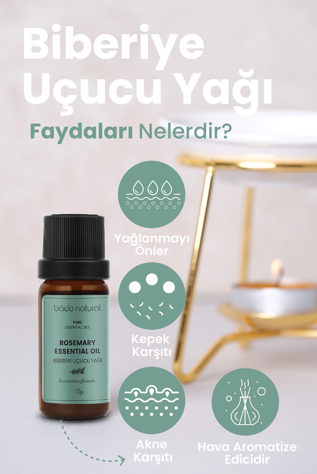 Biberiye Uçucu Yağı %100 Saf 10 ml