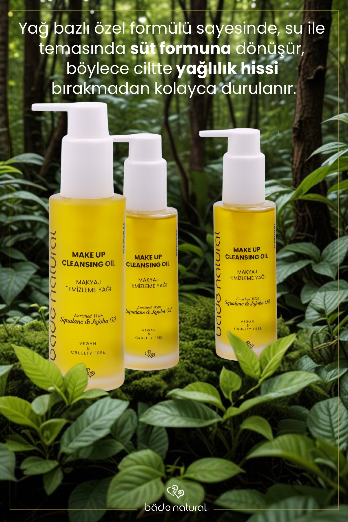 Makyaj Temizleme Yağı Jojoba ve Skualan İçerikli %100 Doğal ve Vegan 100 ml