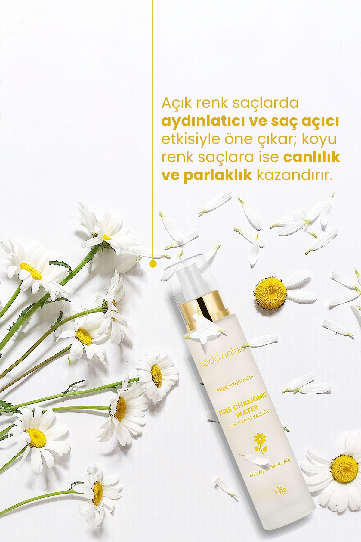Papatya Suyu Saç Toniği %100 Doğal ve Saf 100 ml 