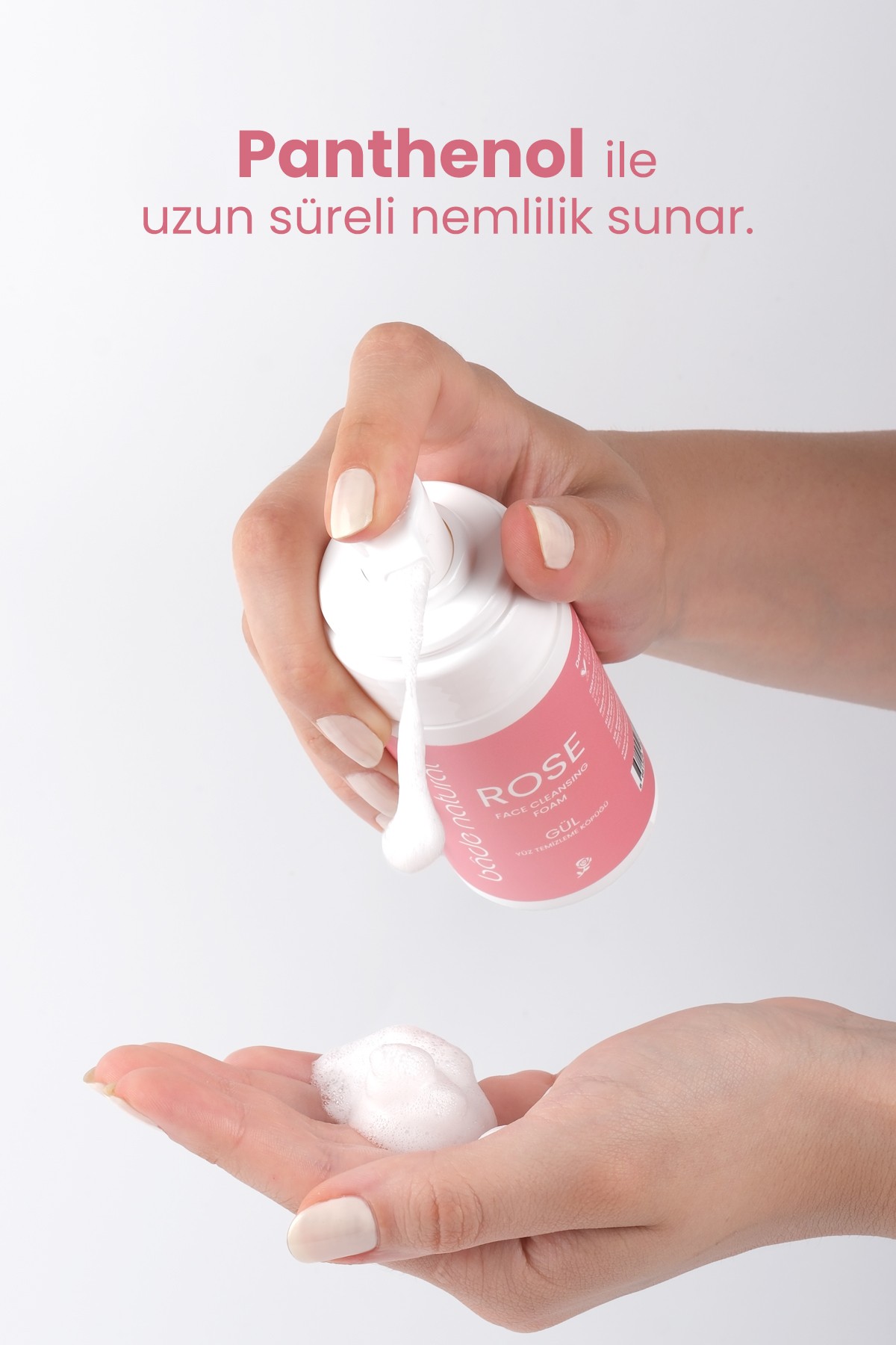 Gül Suyu Yüz Temizleme Köpüğü %100 Doğal ve Vegan 125 ml