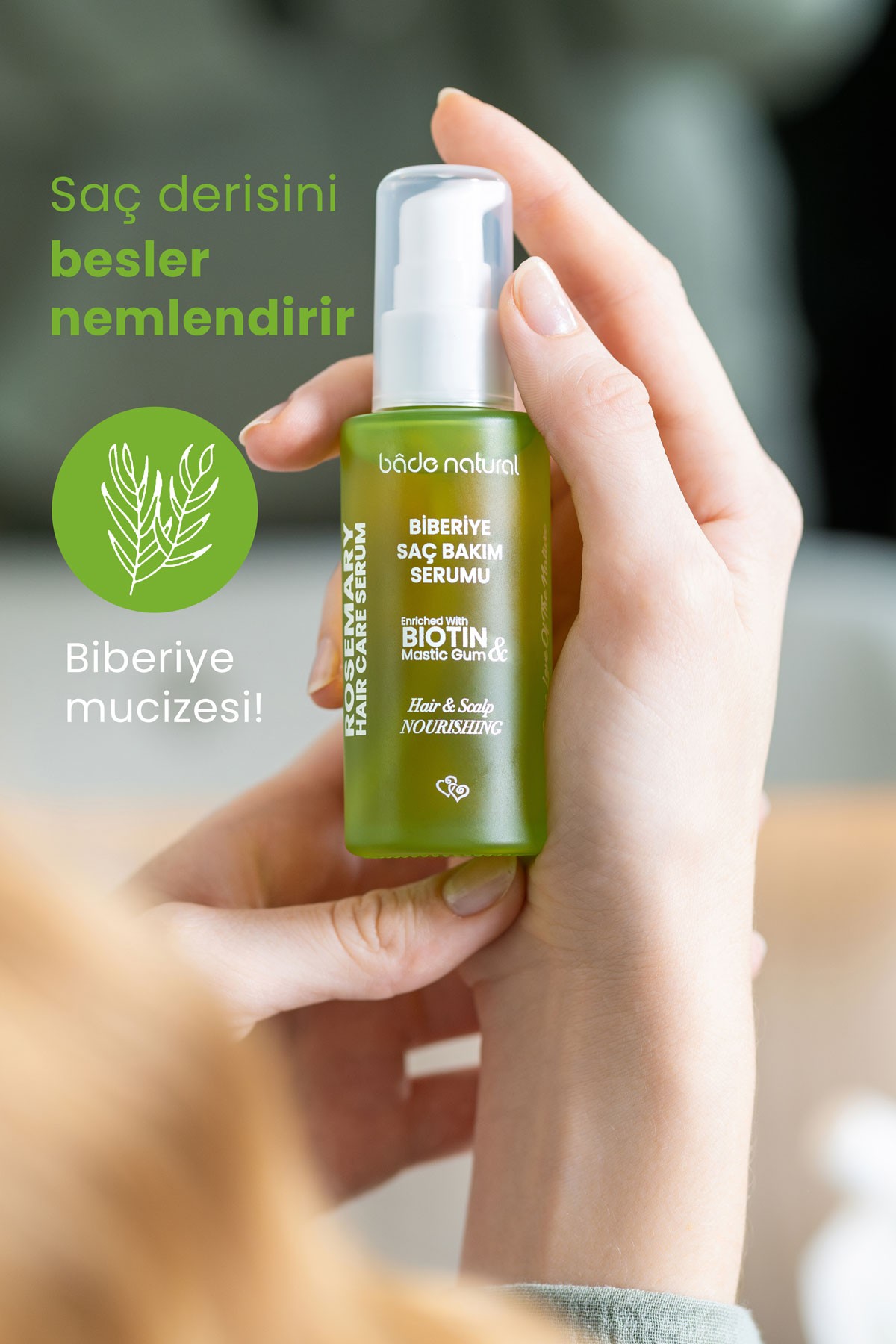 Biberiye Yağı ve Biotin Complex Saç Dökülmesi ve Yıpranmış Saçlar için Saç Bakım Serumu 50 ml