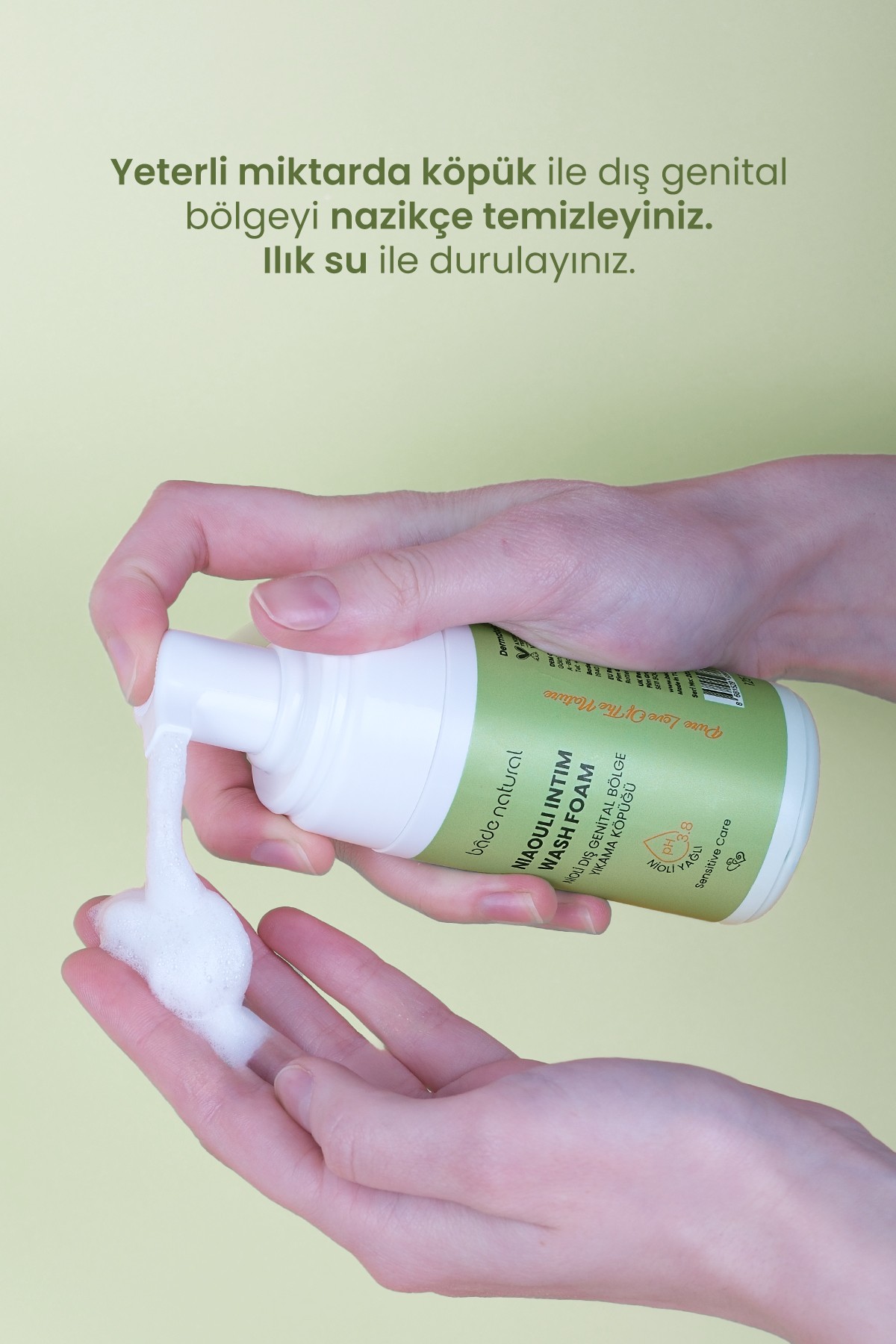 Nioli Yağlı Dış Genital Bölge Yıkama Köpüğü pH 3.8 %100 Doğal 125 ml