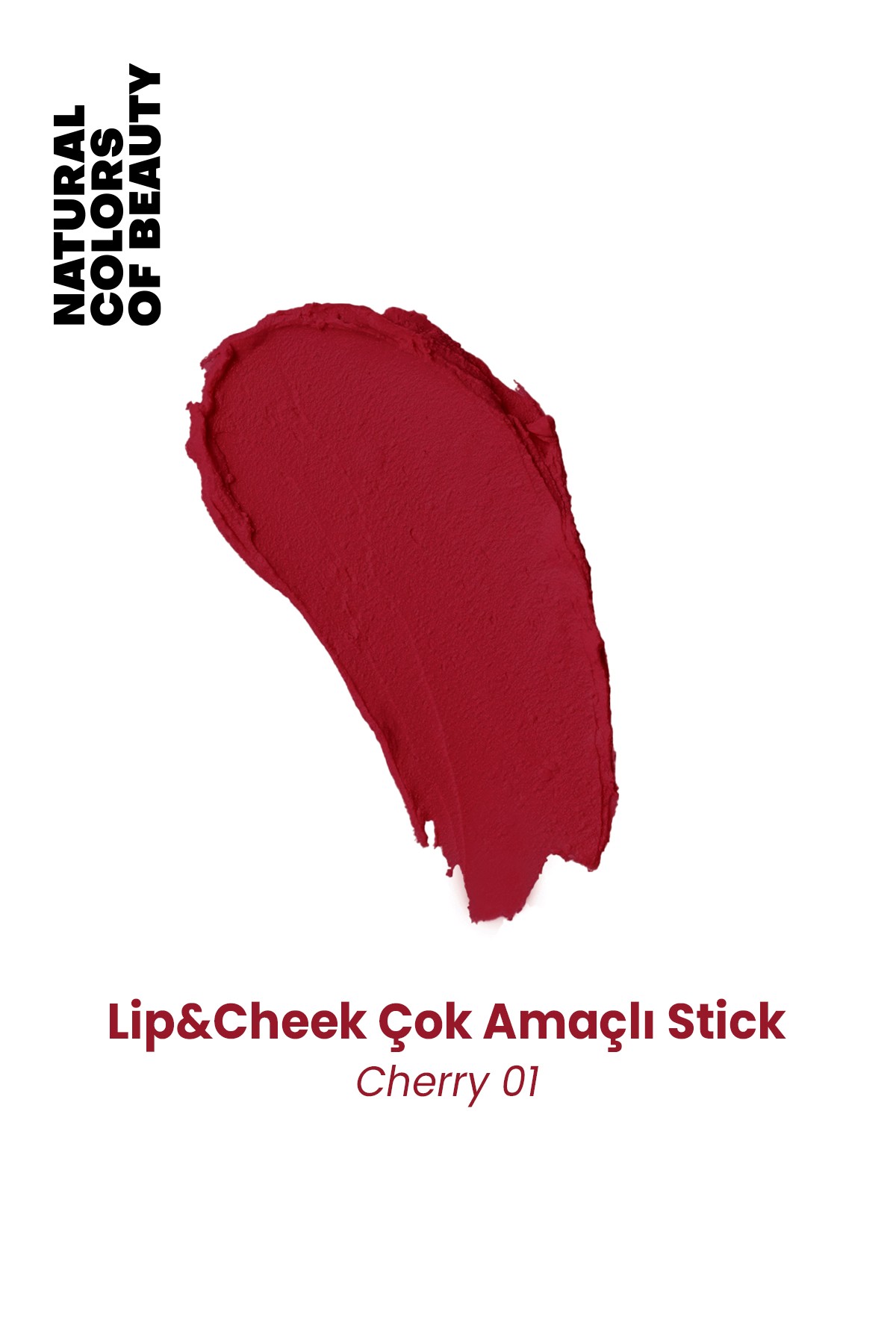 Lip & Cheek Cherry 01 Çok Amaçlı Stick %100 Doğal