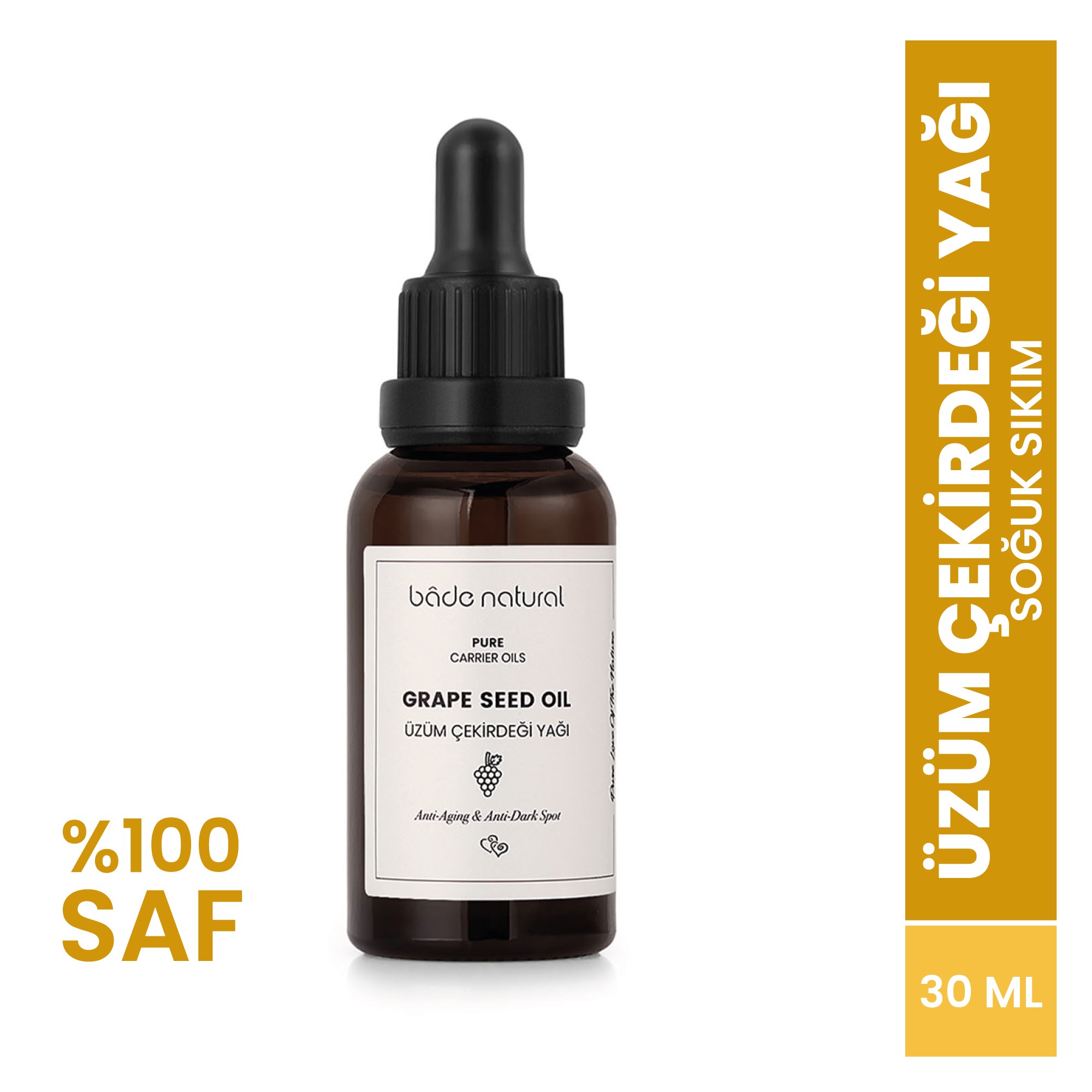 Üzüm Çekirdeği Yağı Soğuk Sıkım %100 Saf 30 ml