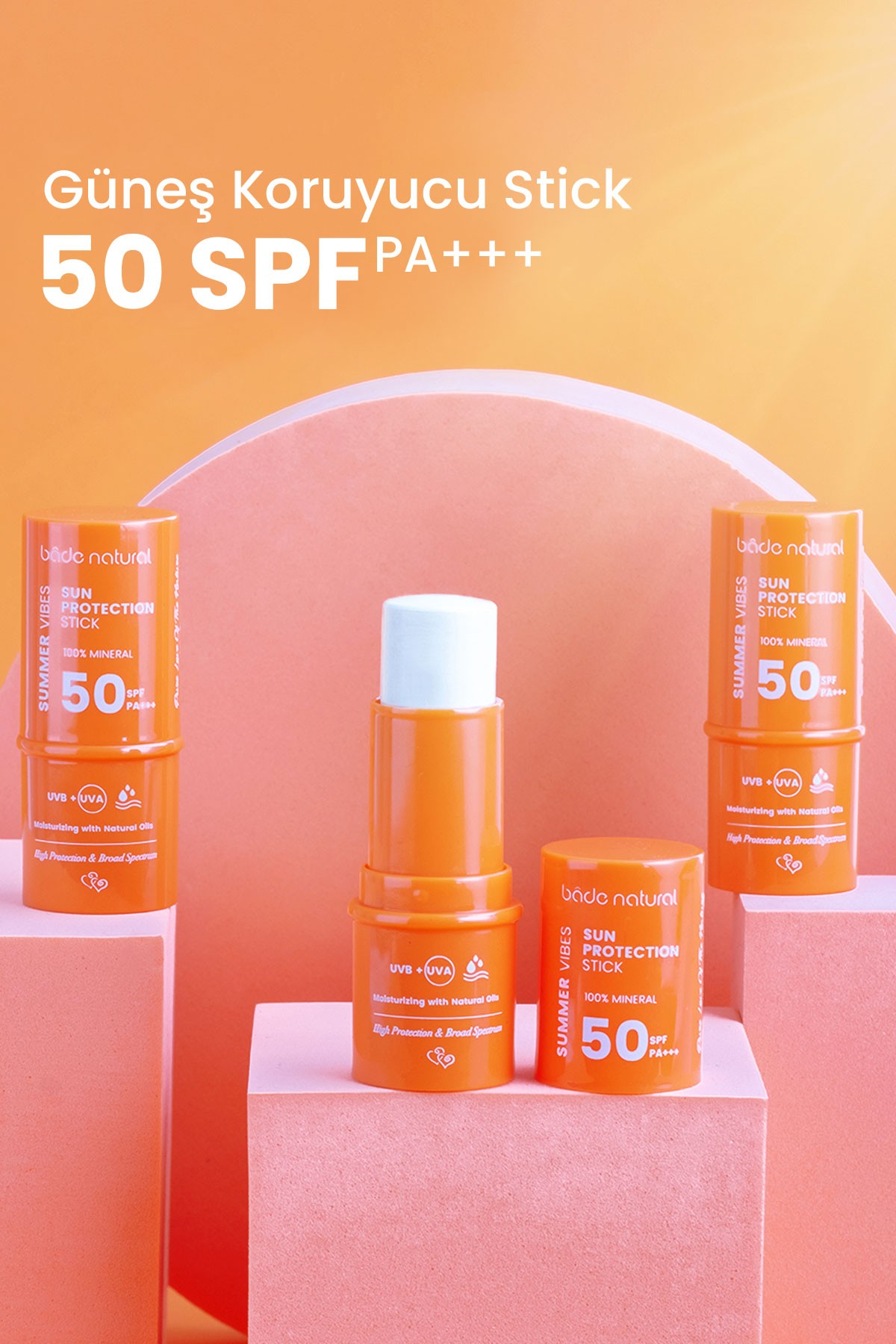 %100 Mineral Filtreli 50 Spf Besleyici Güneş Koruyucu Stick