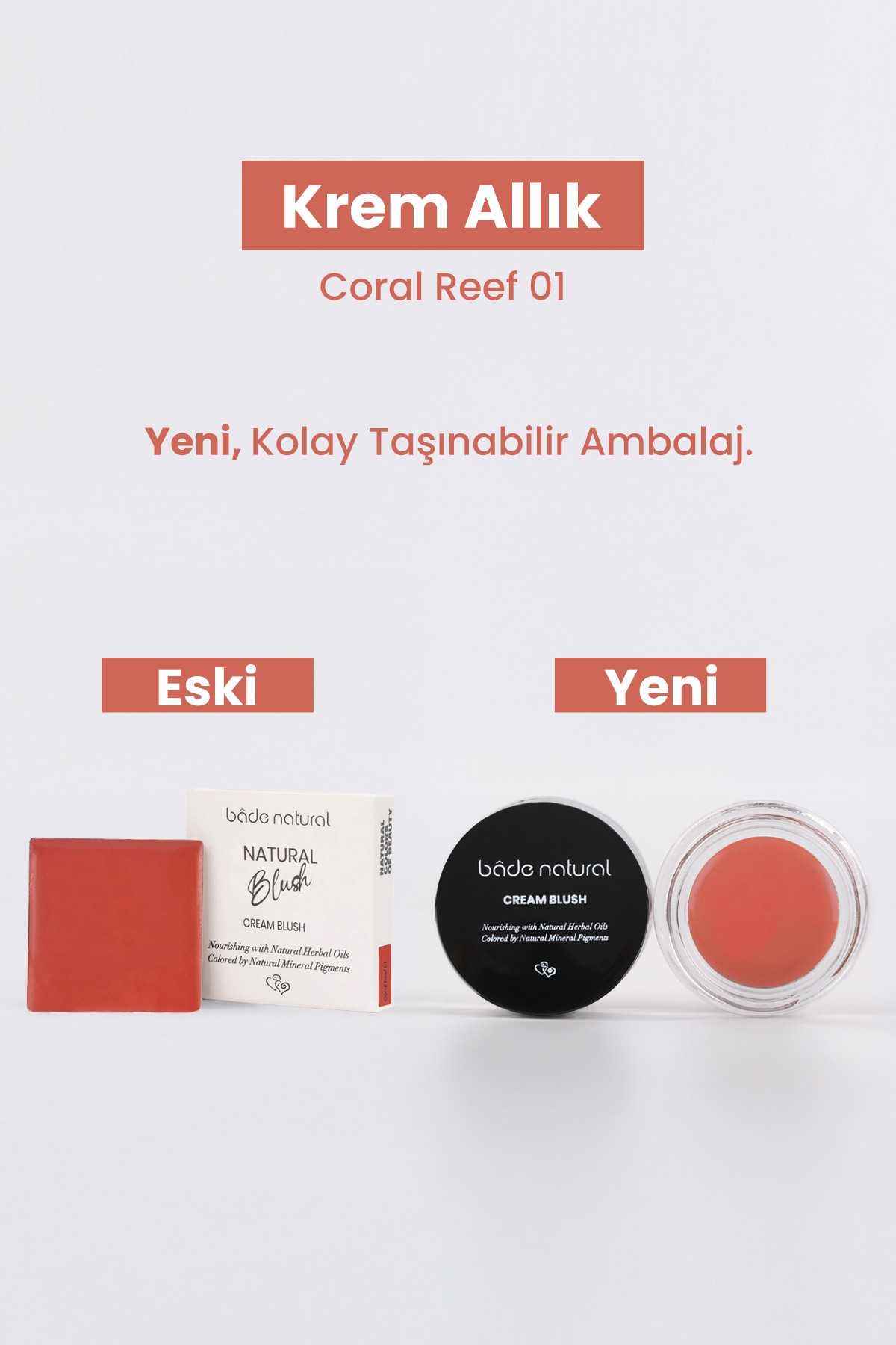 Krem Allık Coral Reef 01 %100 Doğal