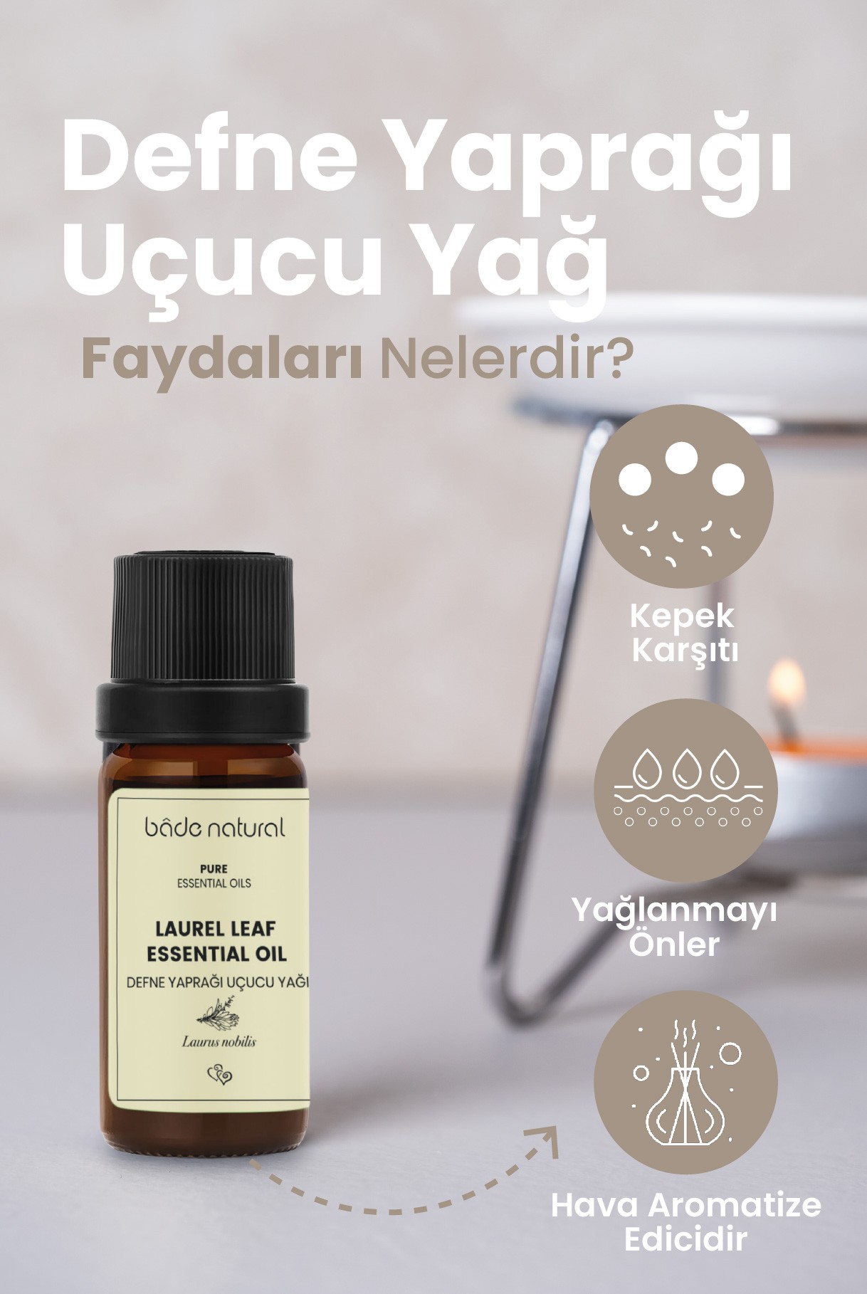 Defne Yaprağı Uçucu Yağı %100 Saf 10 ml