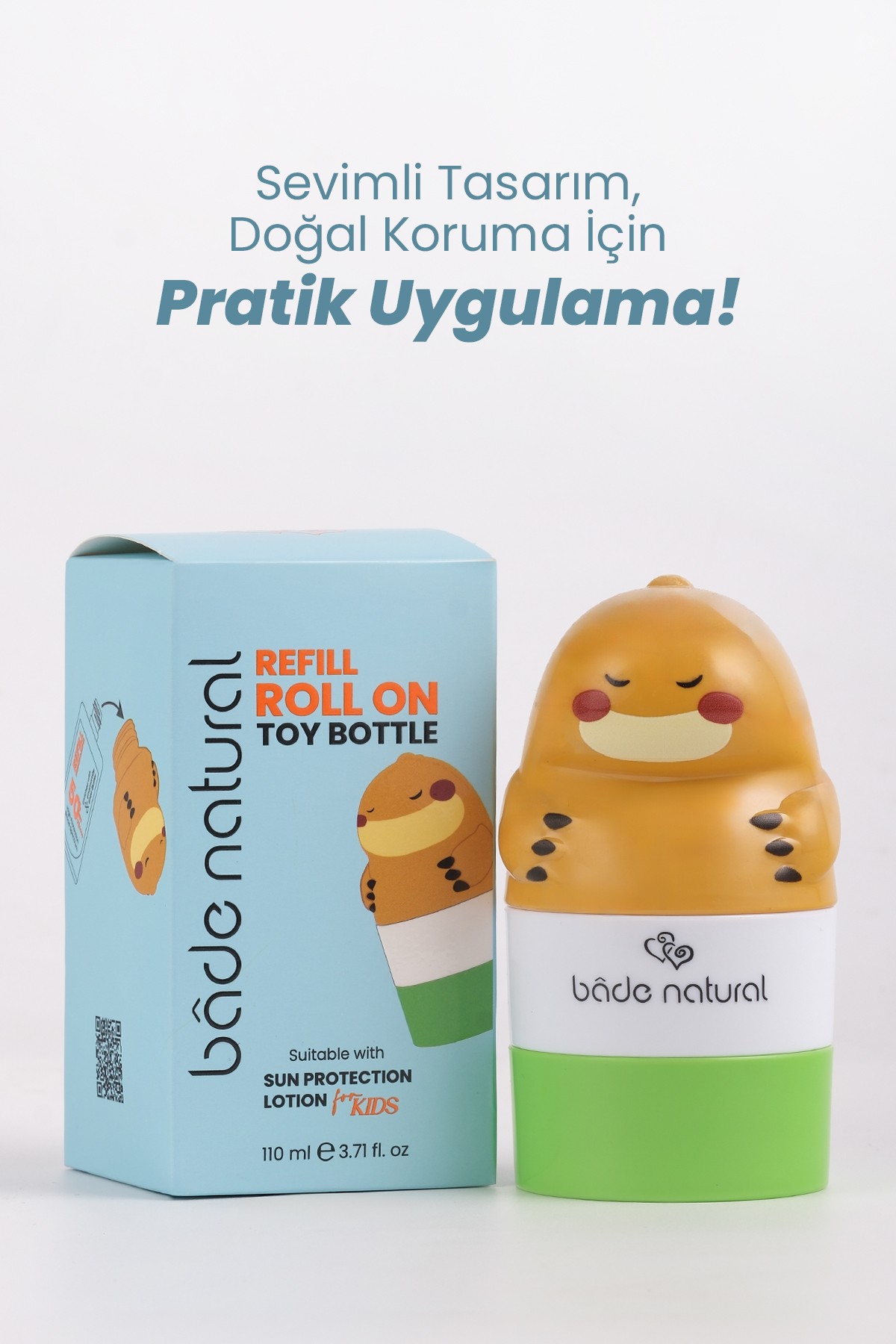 Güneş Koruyucu Losyon Aplikatörü Dinozor Figürlü Doldurulabilir Roll On 110 ml