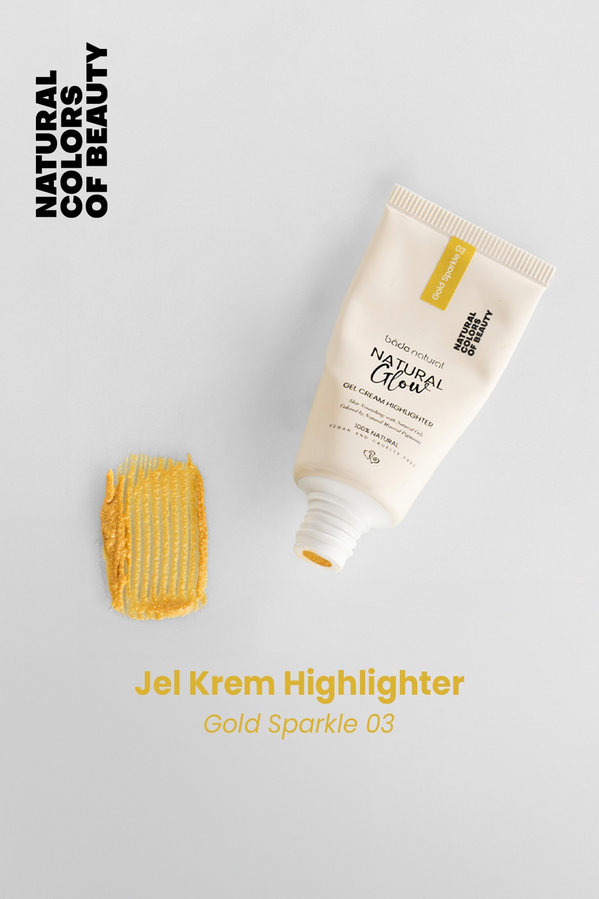 Jel Krem Highlighter Gold Sparkle 03 %100 Doğal