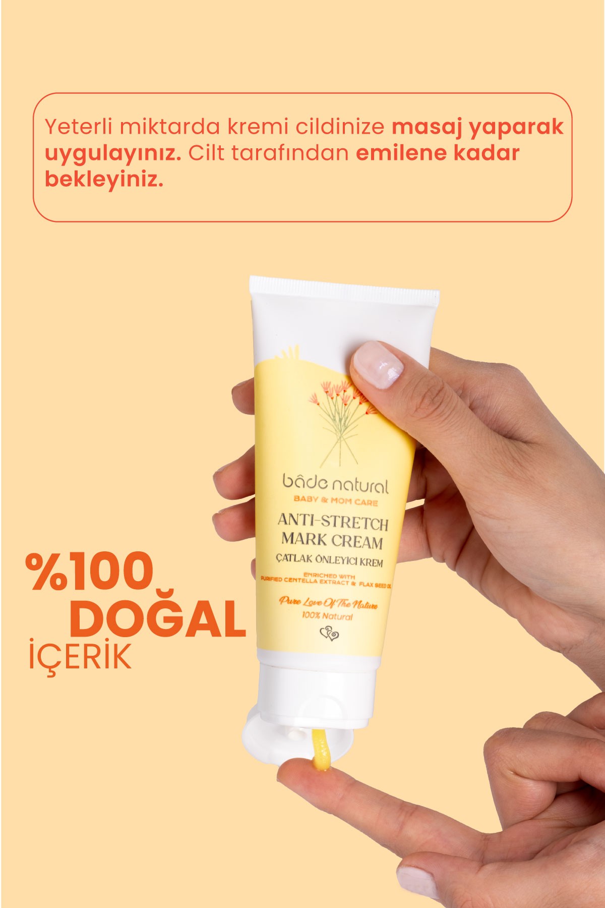 Çatlak Önleyici ve Nemlendirici %100 Doğal Vücut Kremi 100 ml