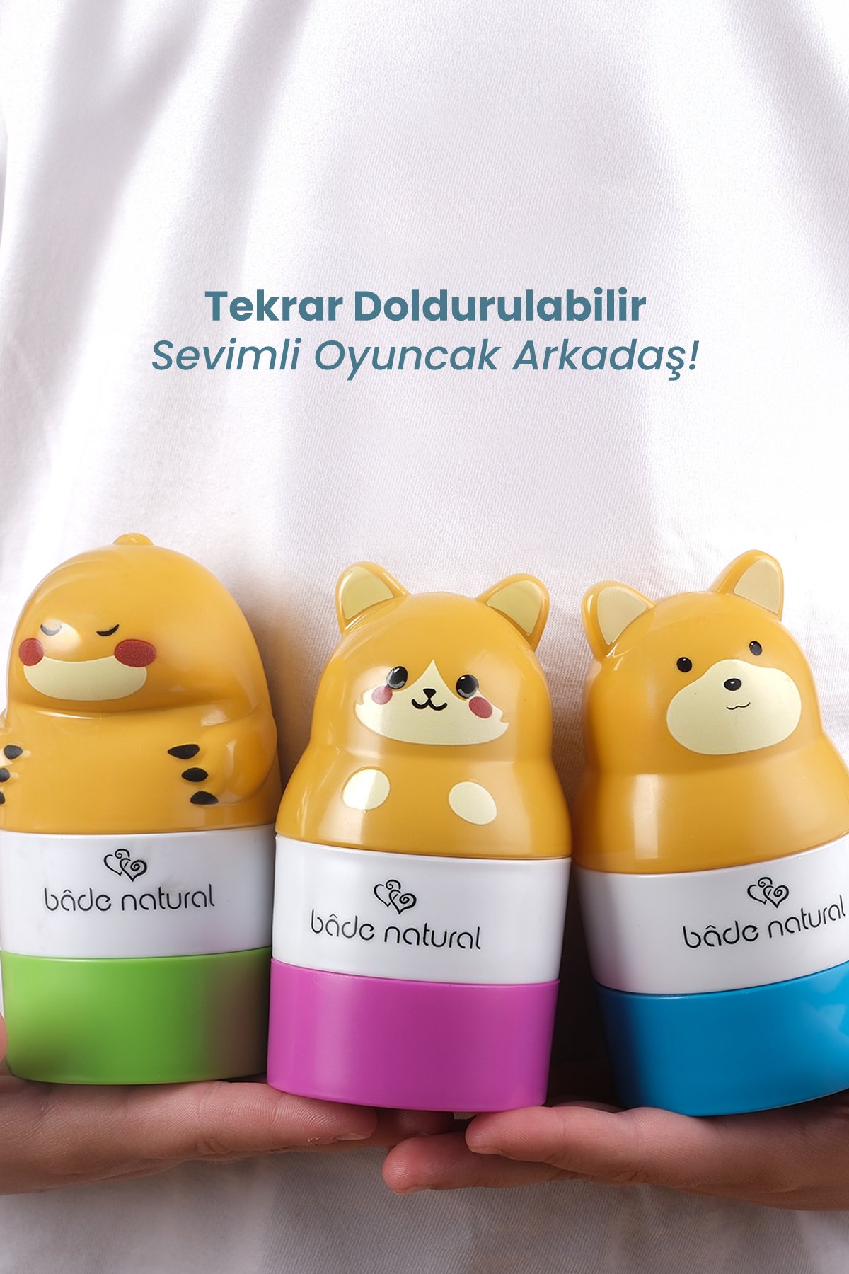 Güneş Koruyucu Losyon Aplikatörü Kedi Figürlü Doldurulabilir Roll On 110 ml